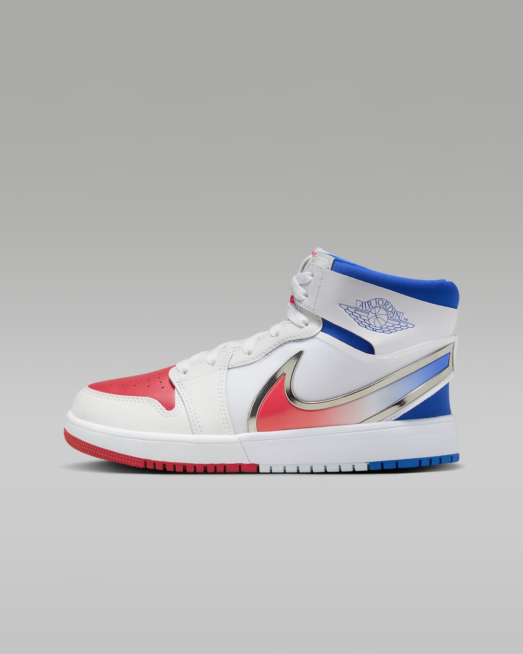 Sko Jordan 1 Mid RM EasyOn för ungdom - Vit/Racer Blue/Siren Red