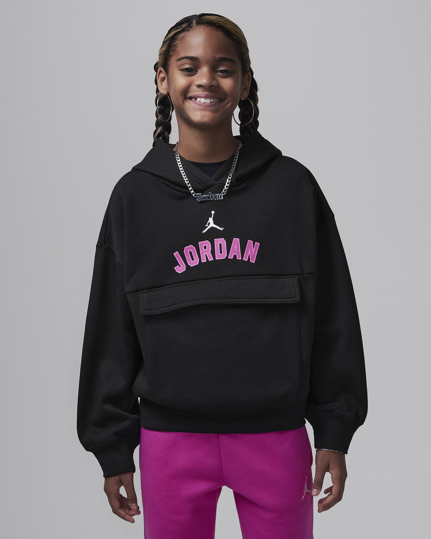 Jordan Y2K Older Kids' Pullover Hoodie - Black