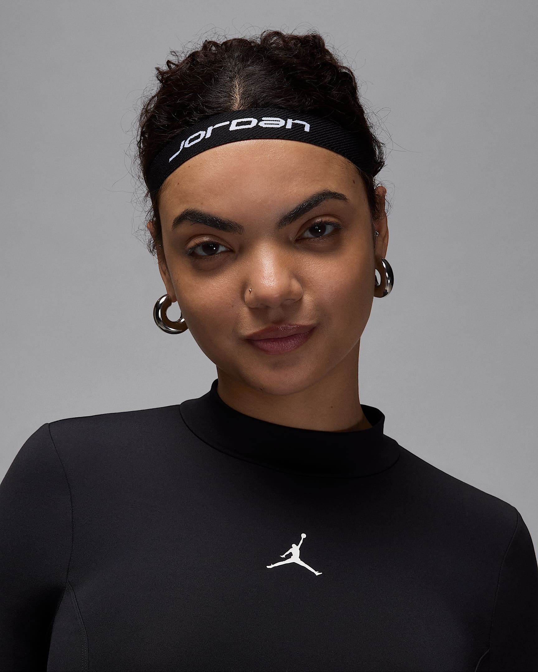 Fitas para o cabelo largas Jordan Sport (conjunto de 3) - Preto/Branco/Preto