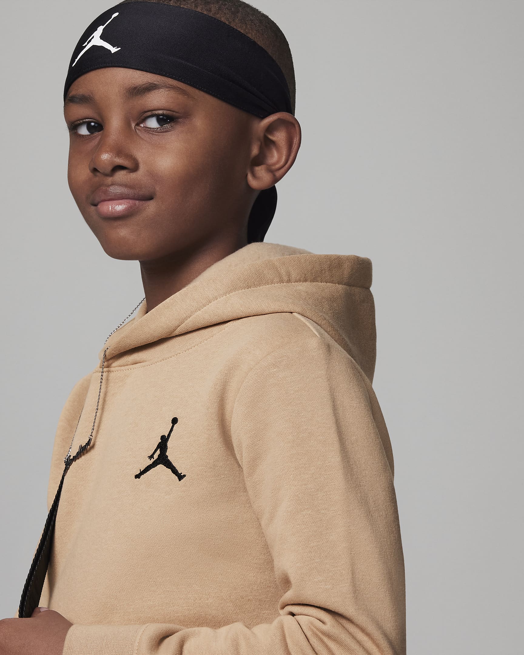 Ensemble deux pièces avec sweat à capuche Jordan MJ Essentials Fleece Pullover Set pour enfant - Hemp