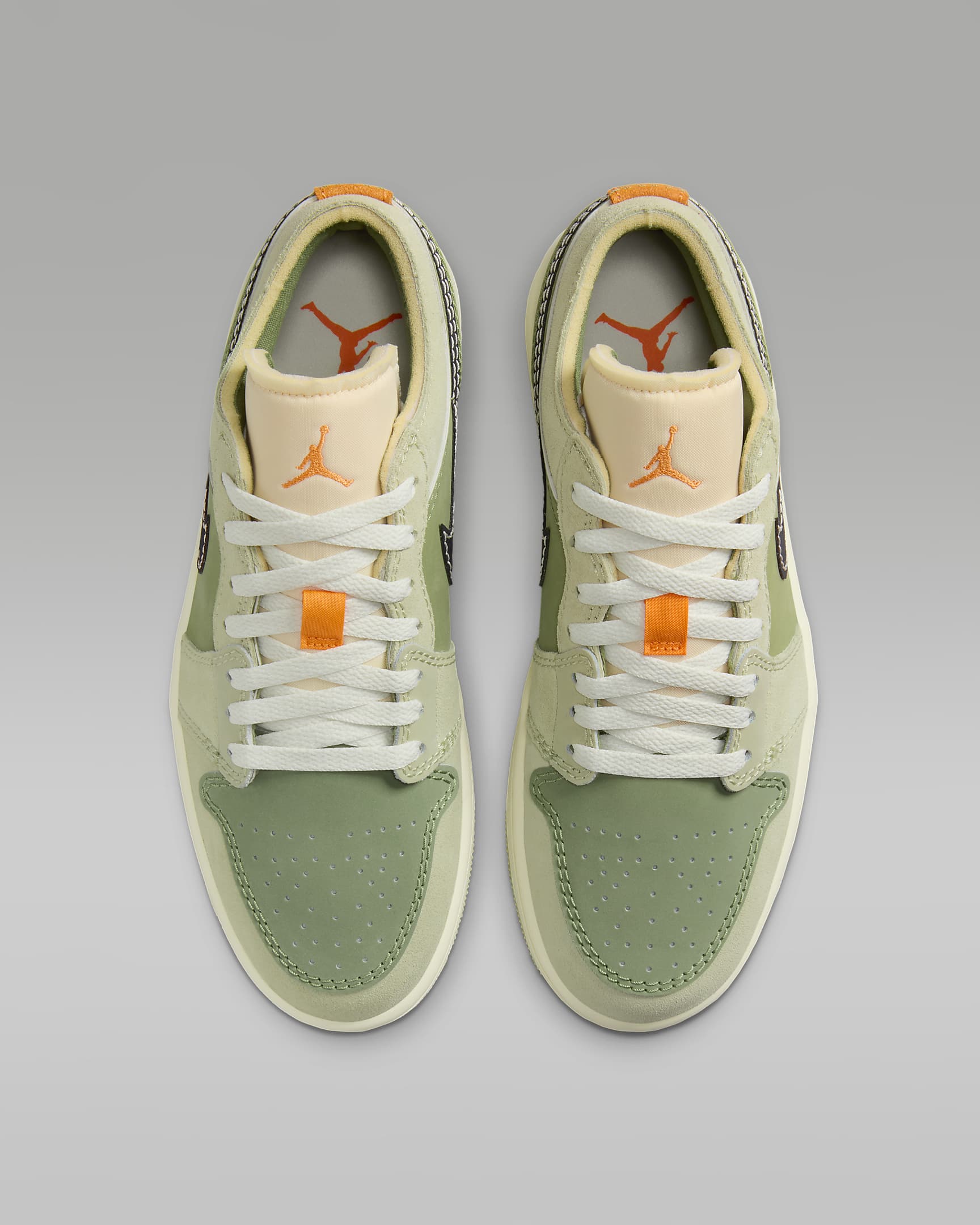 Air Jordan 1 Low SE Craft Men's Shoes - Sky J Light Olive/Celadon/Bright Mandarin/Black