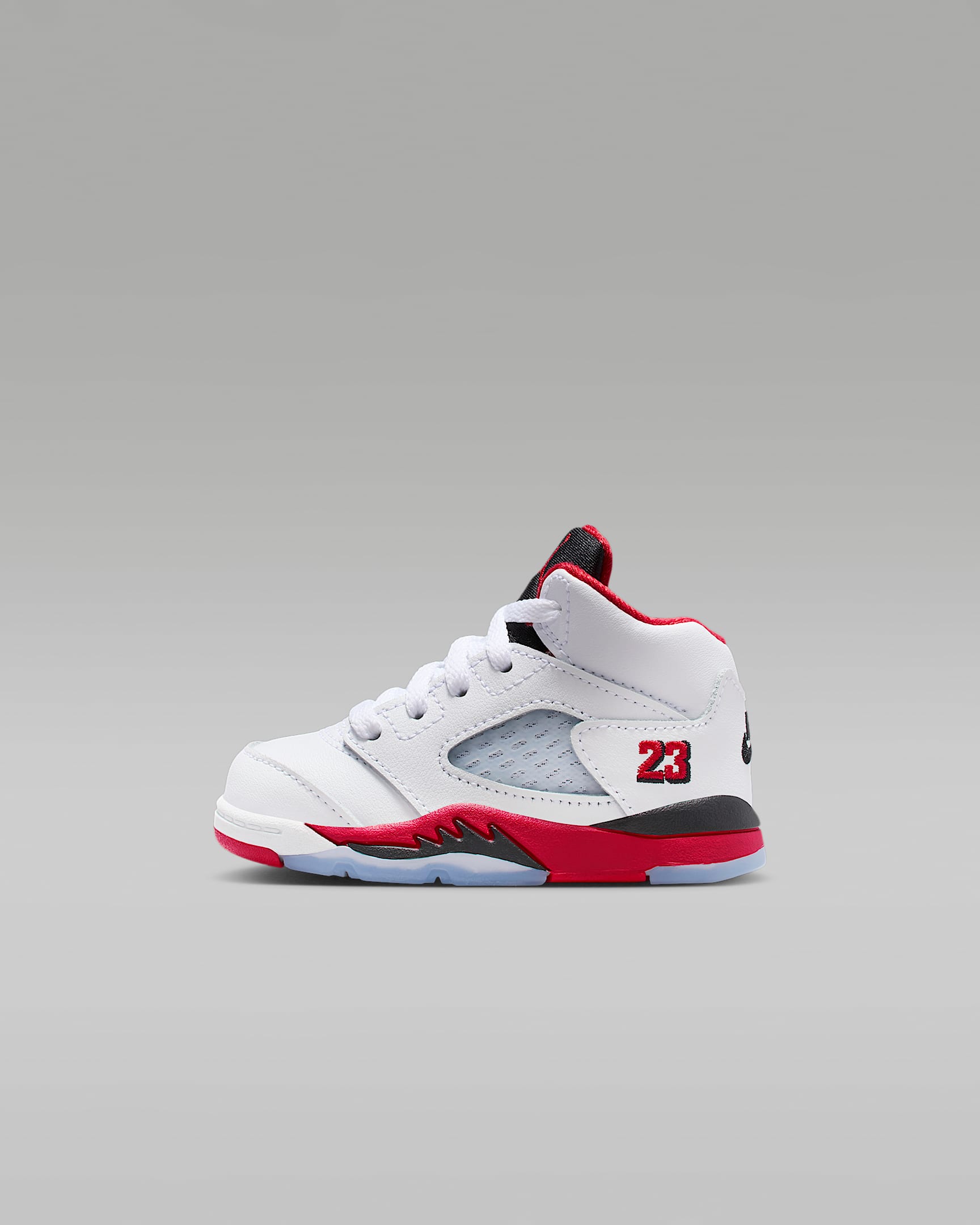 Jordan 5 Retro Baby/Toddler Shoes - White/Black/Fire Red
