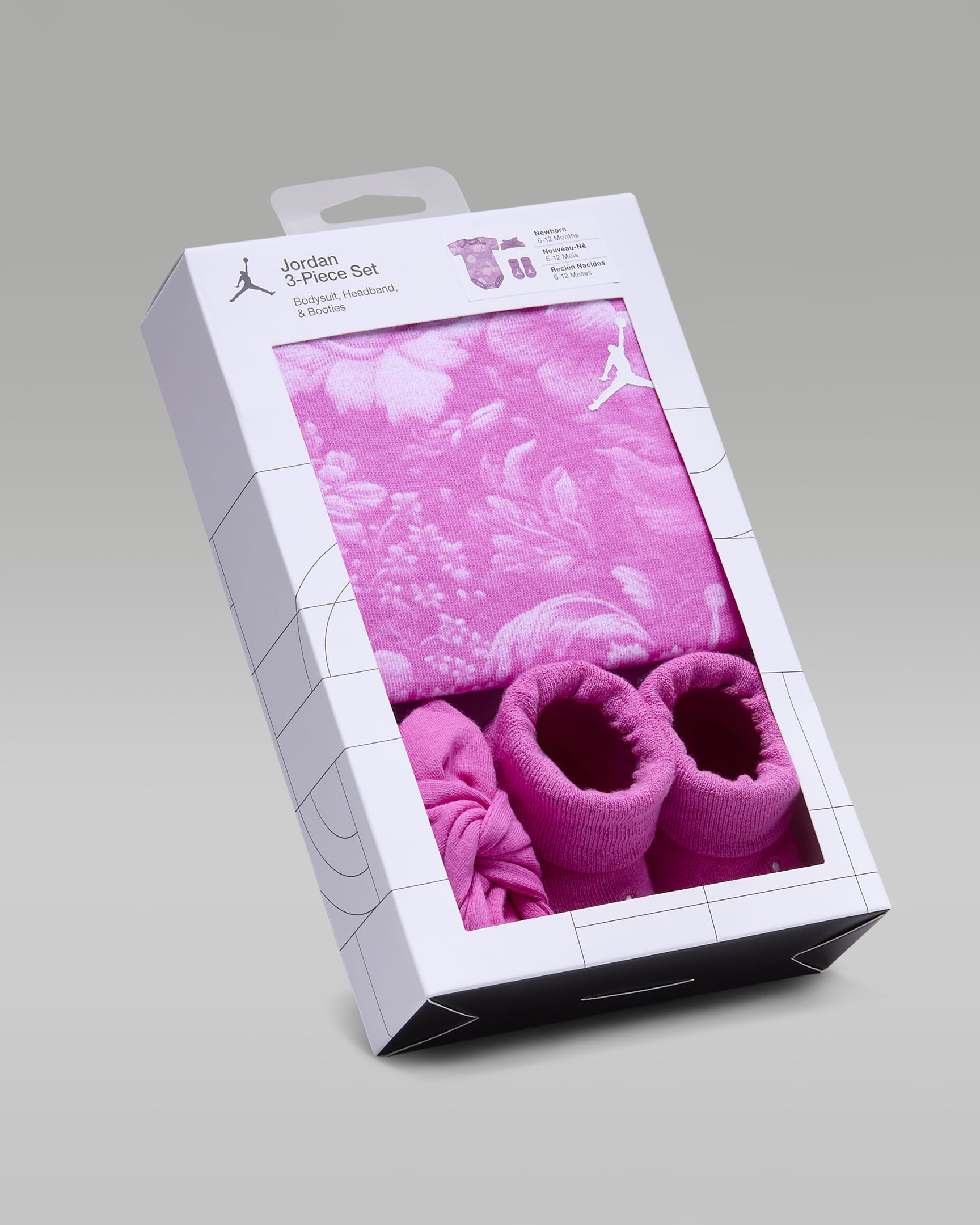 Jordan Brooklyn Essentials Baby (09M) 3Piece Printed Bodysuit Set