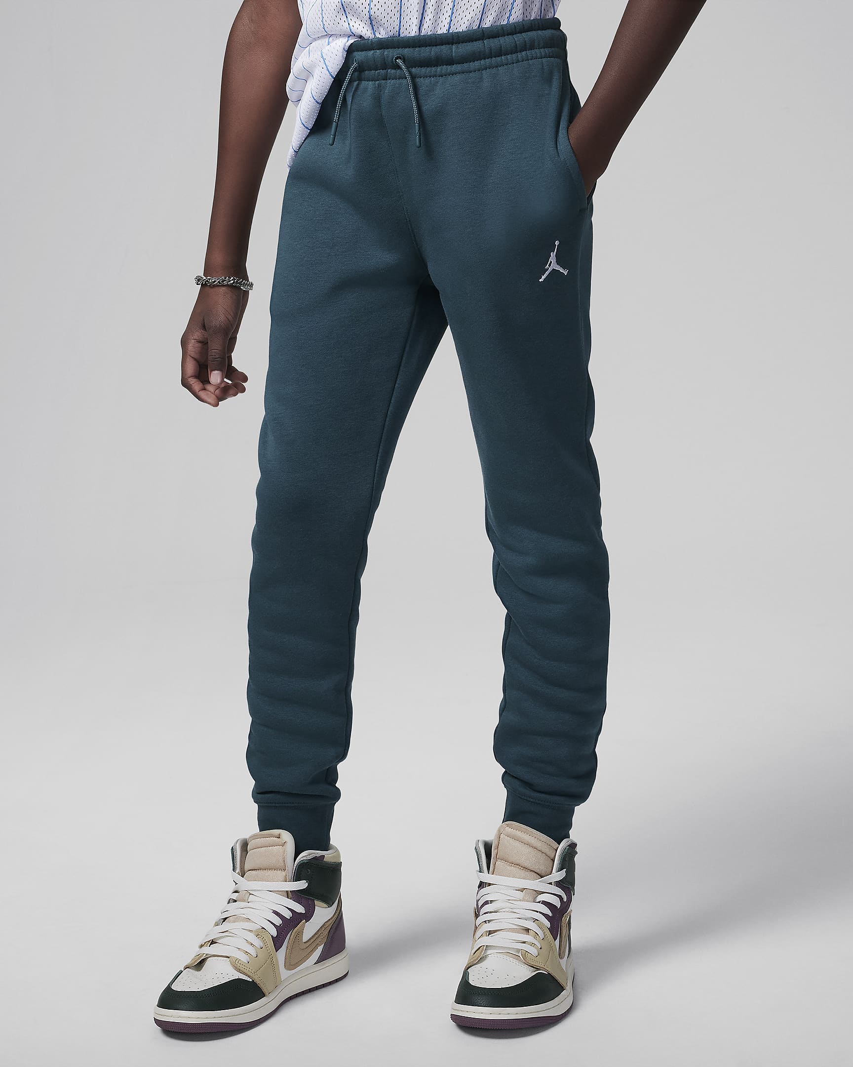 Jordan MJ Brooklyn Fleece Essentials Pantalón - Niño/a - Oxidized Green