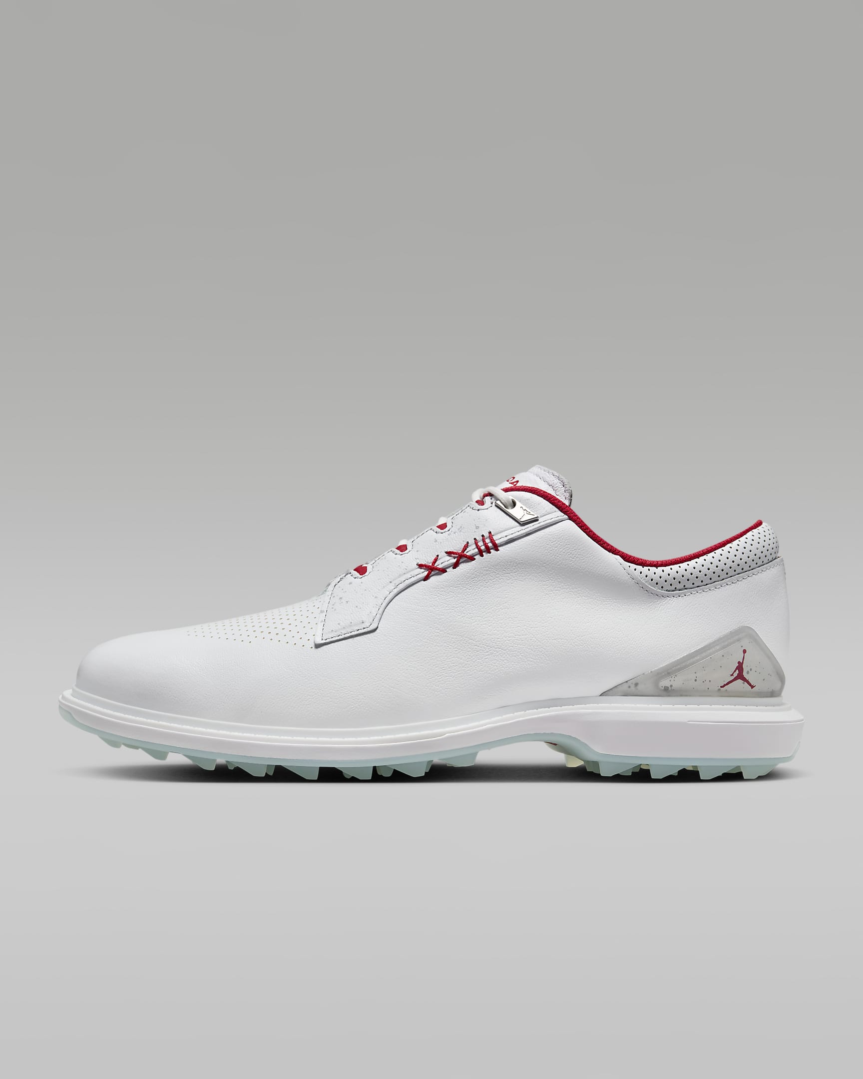 Jordan ADG 5 Zapatillas de golf - Blanco/Plata metalizado/Blue Tint/Fire Red