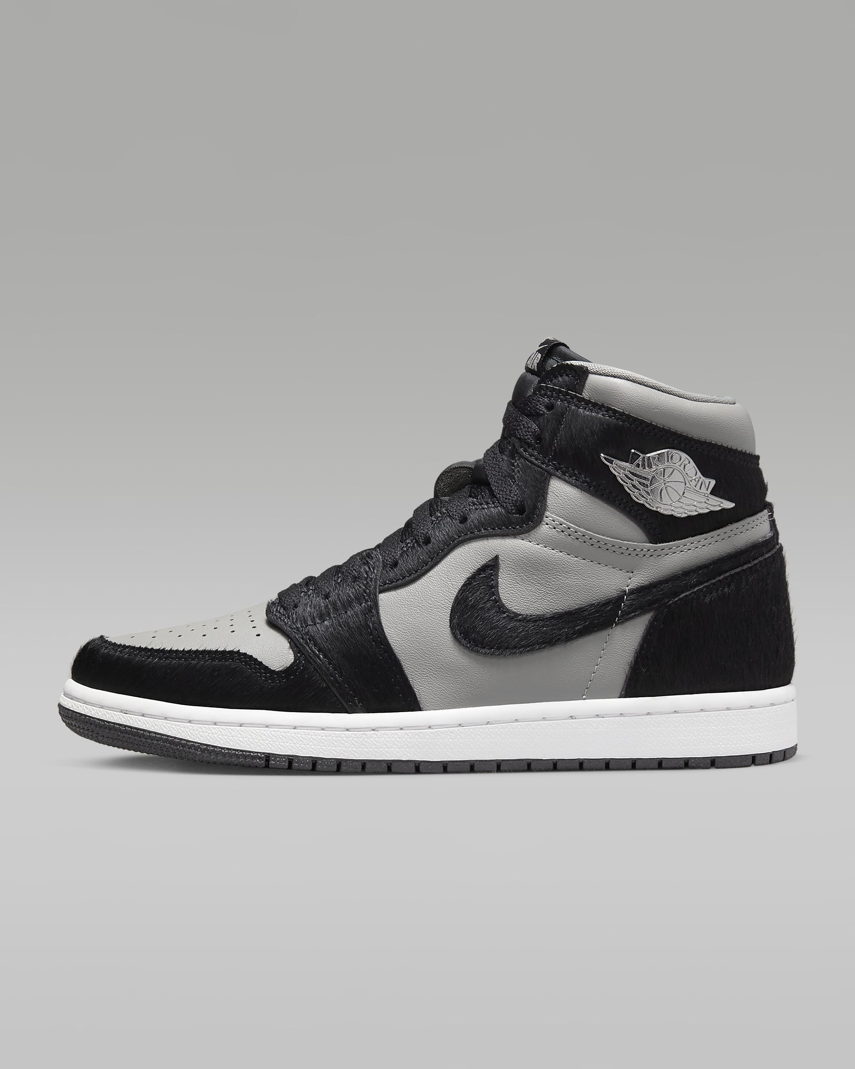 Air Jordan 1 Retro High Women's Shoes - Medium Grey/White/Black