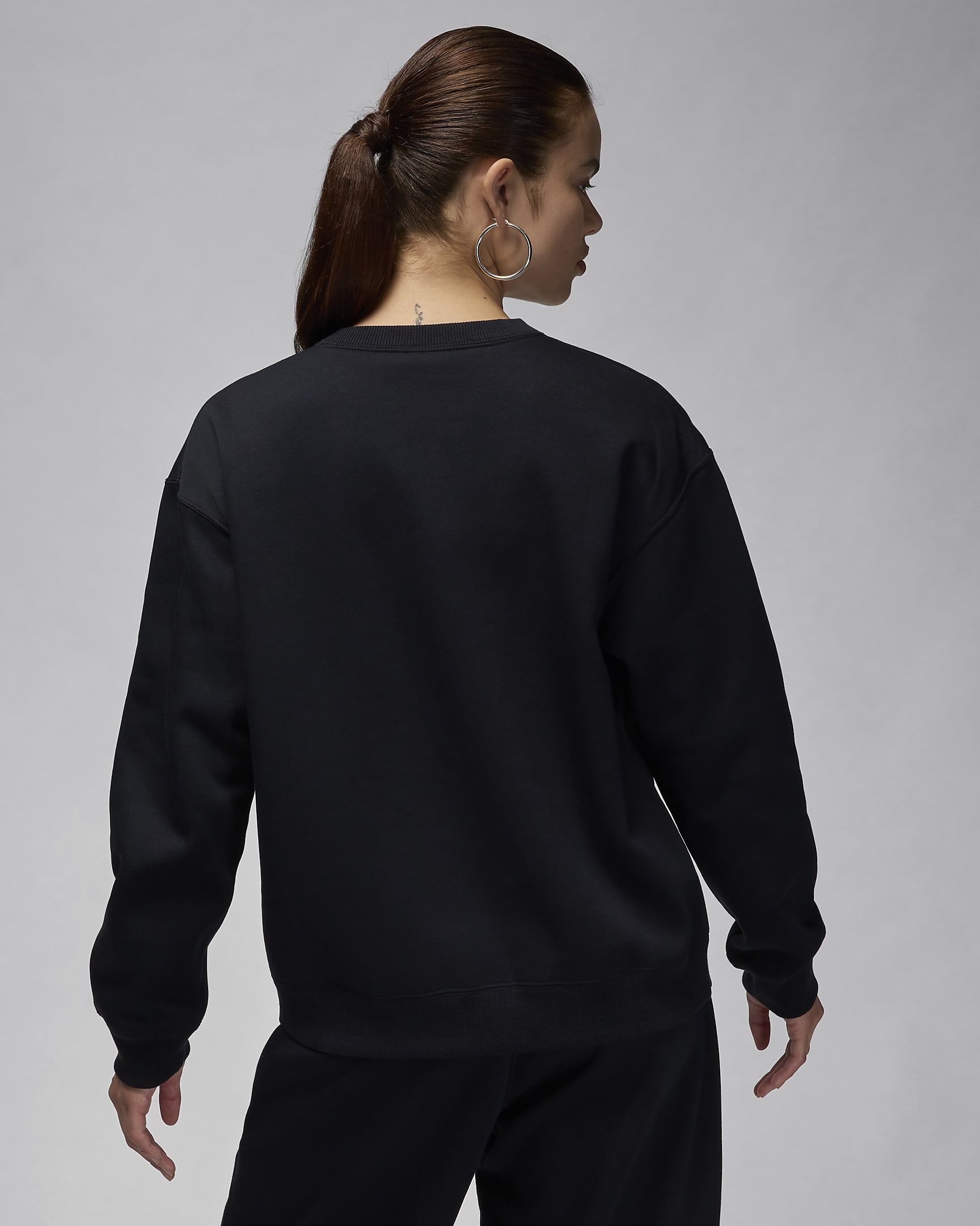 Jordan Brooklyn Fleece sweatshirt met ronde hals voor dames - Zwart/Wit