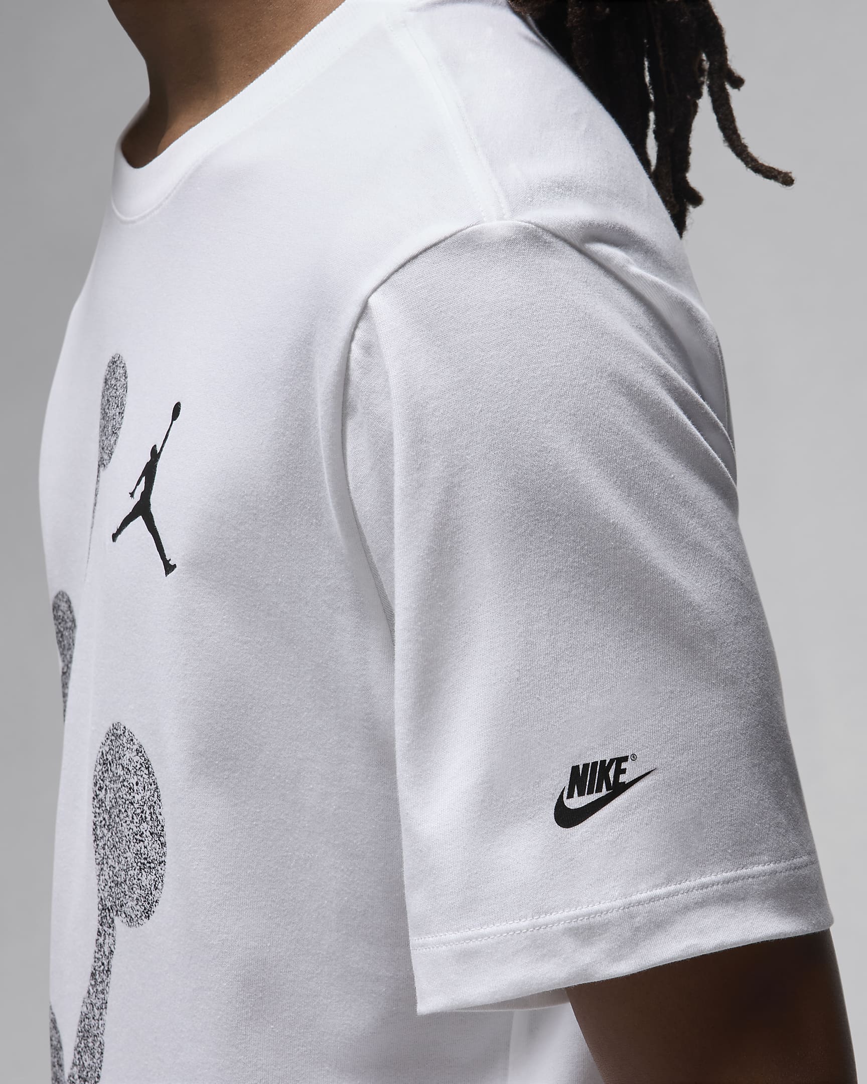 T-shirt Jordan Brand para homem - Branco/Cinzento Cool/Preto