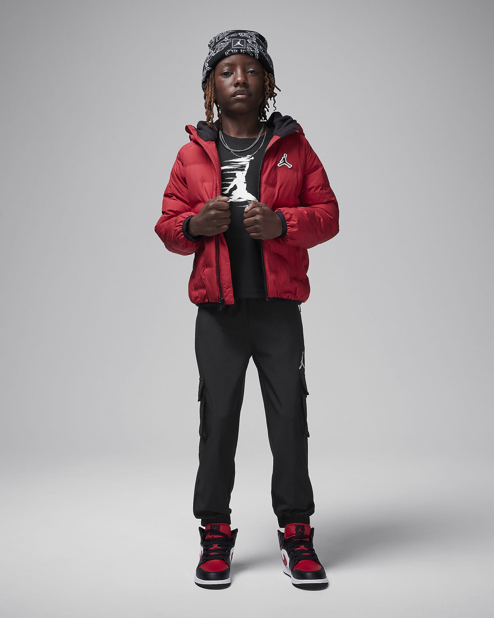 Jordan Little Kids' Welded Puffer Jacket - Gym Red