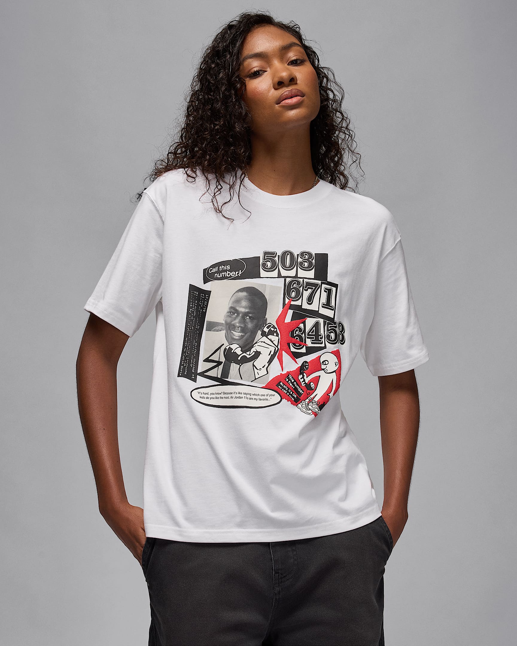 Jordan Flight Women's T-Shirt - White/Black