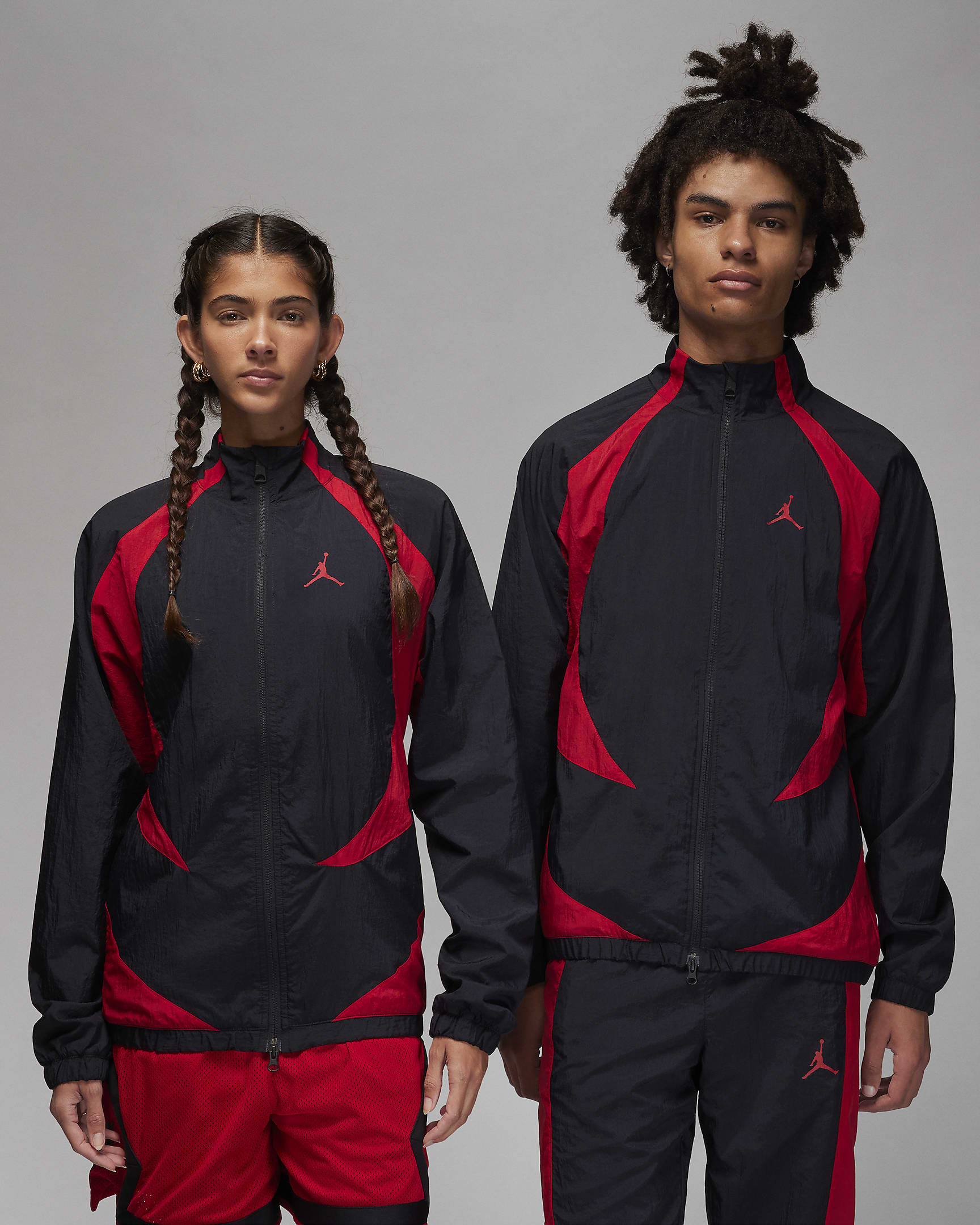 Jordan Sport Jam Chaqueta de calentamiento - Negro/Gym Red/Gym Red