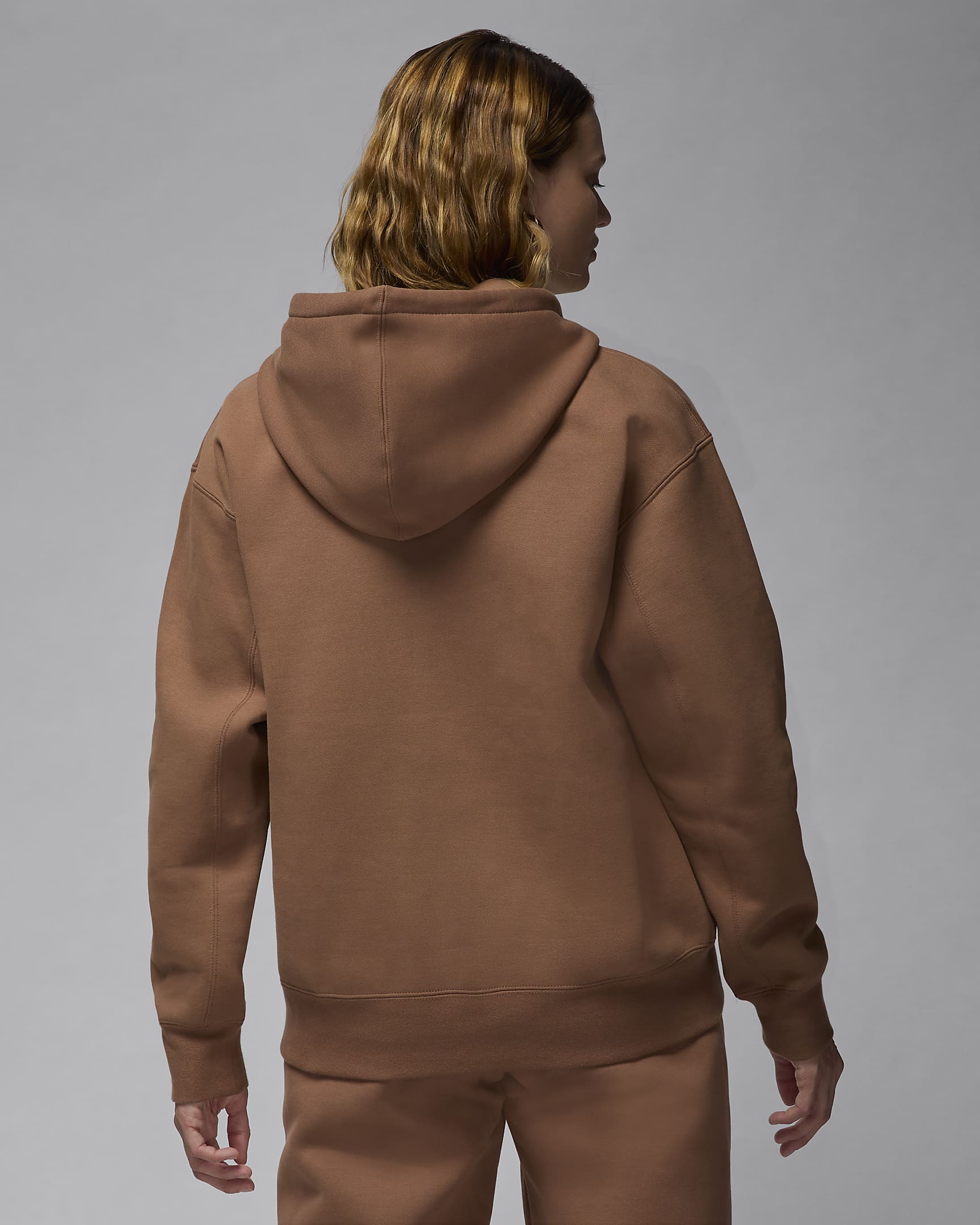 Jordan Flight Fleece Sudadera con capucha con forro de satén - Mujer - Archaeo Brown