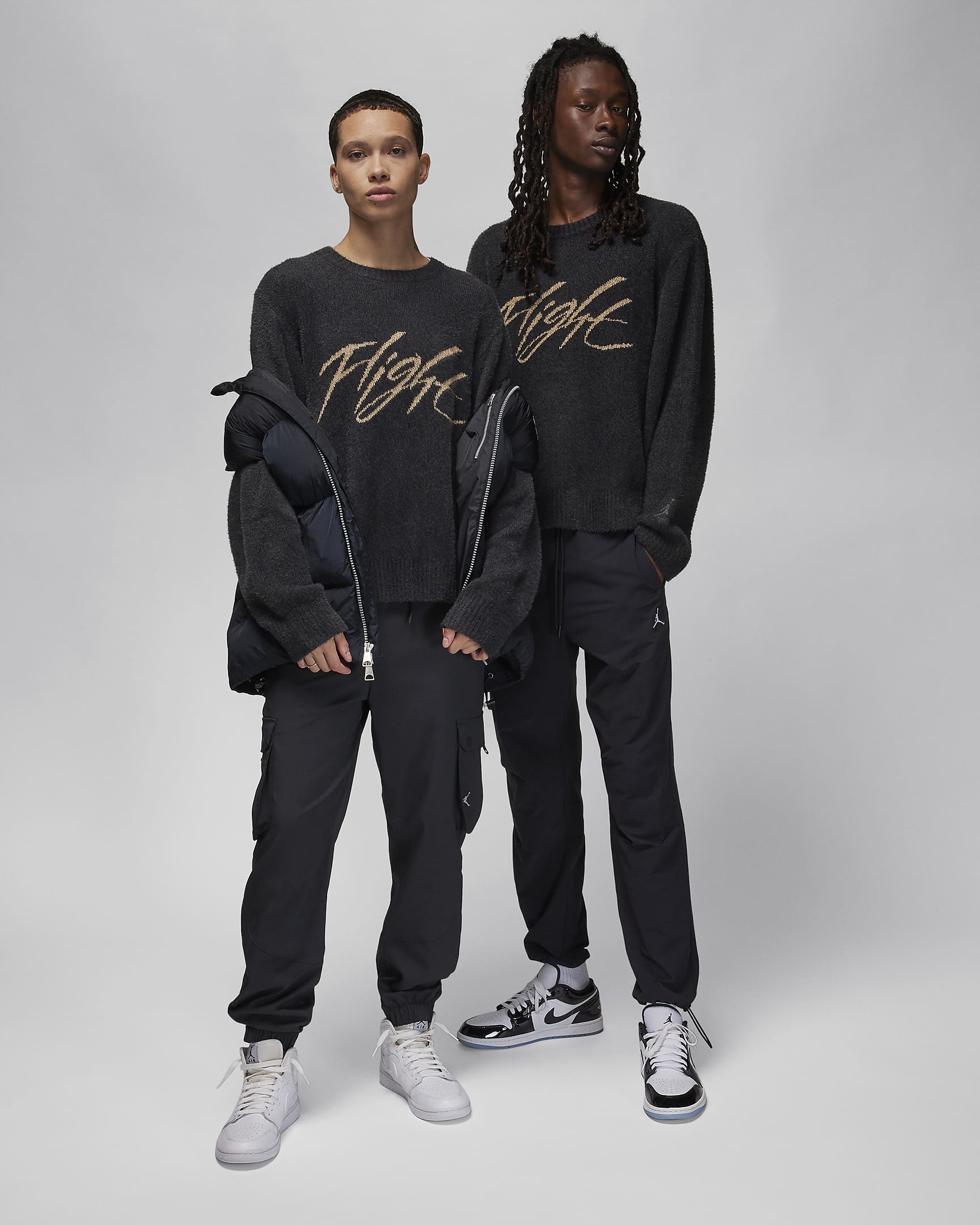 Nike black crop jumper clearance