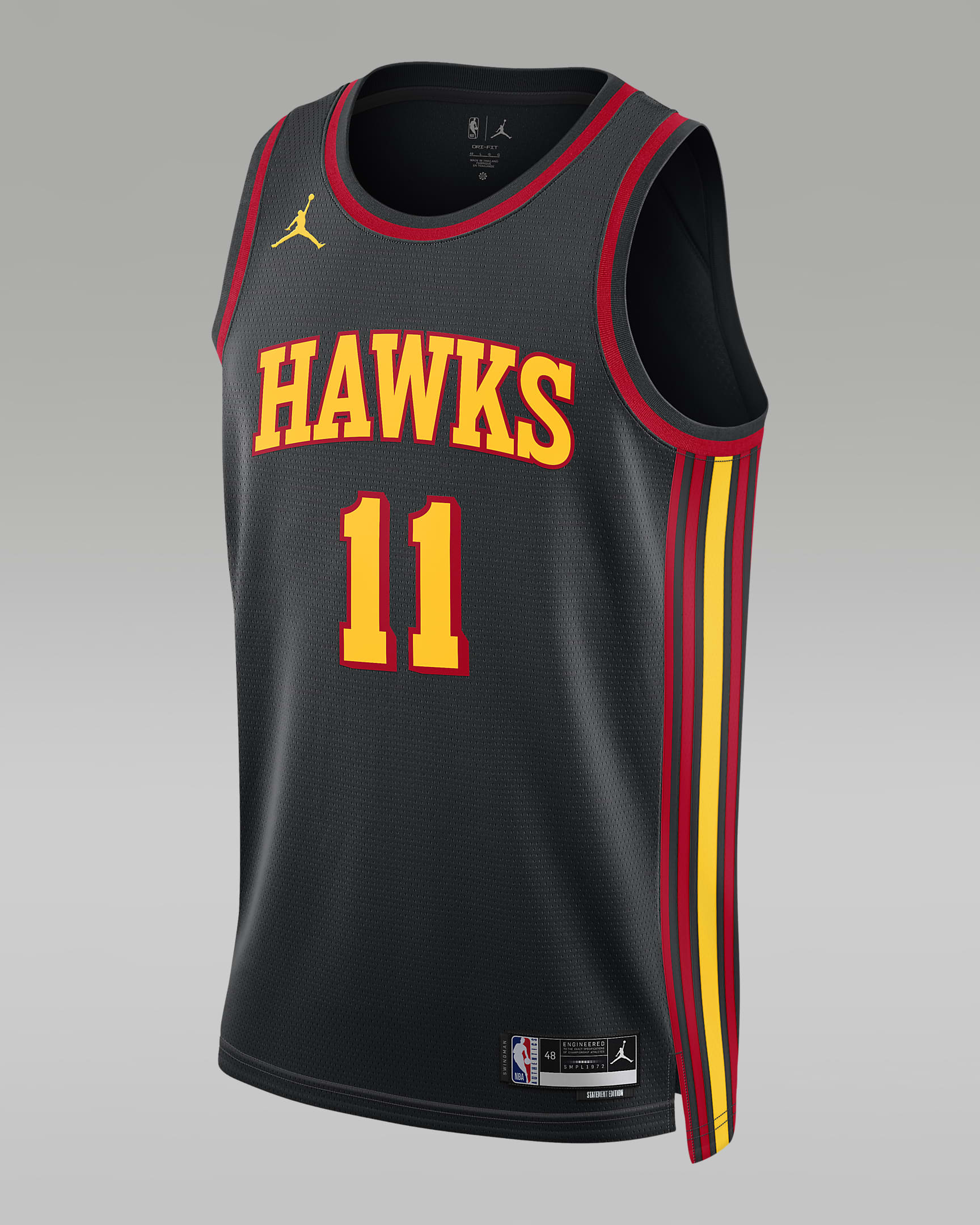 Maillot Jordan Dri-FIT NBA Swingman Atlanta Hawks Statement Edition pour homme - Noir