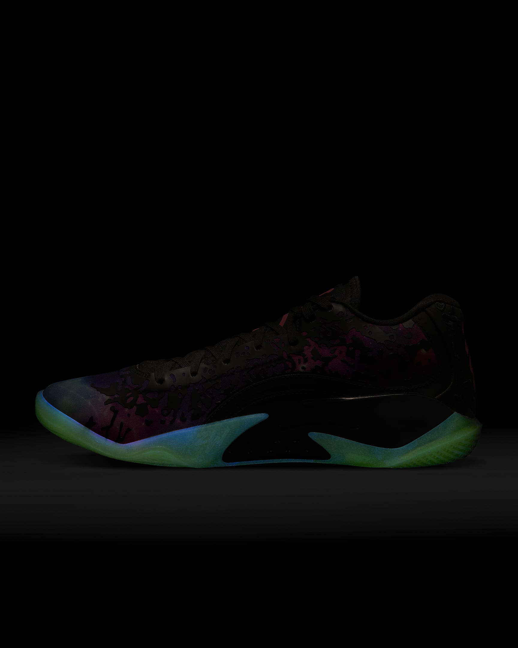 Zion 3 Basketball Shoes - Black/Vivid Purple/Barely Volt/Solar Red