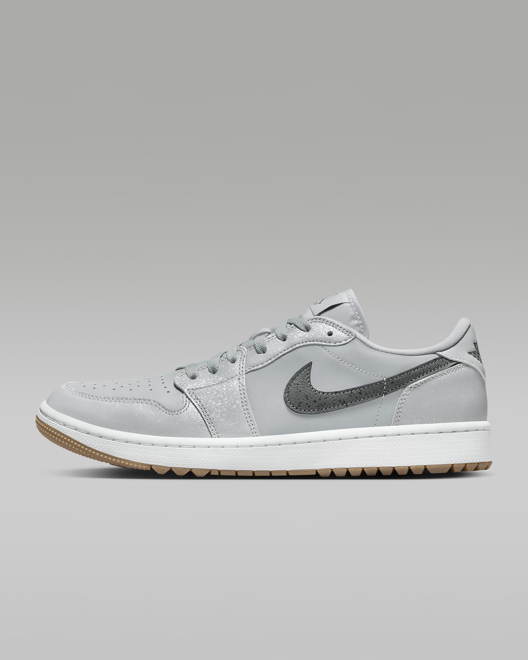 Air Jordan 1 Low G golfsko - Wolf Grey/Hvit/Gum Medium Brown/Iron Grey