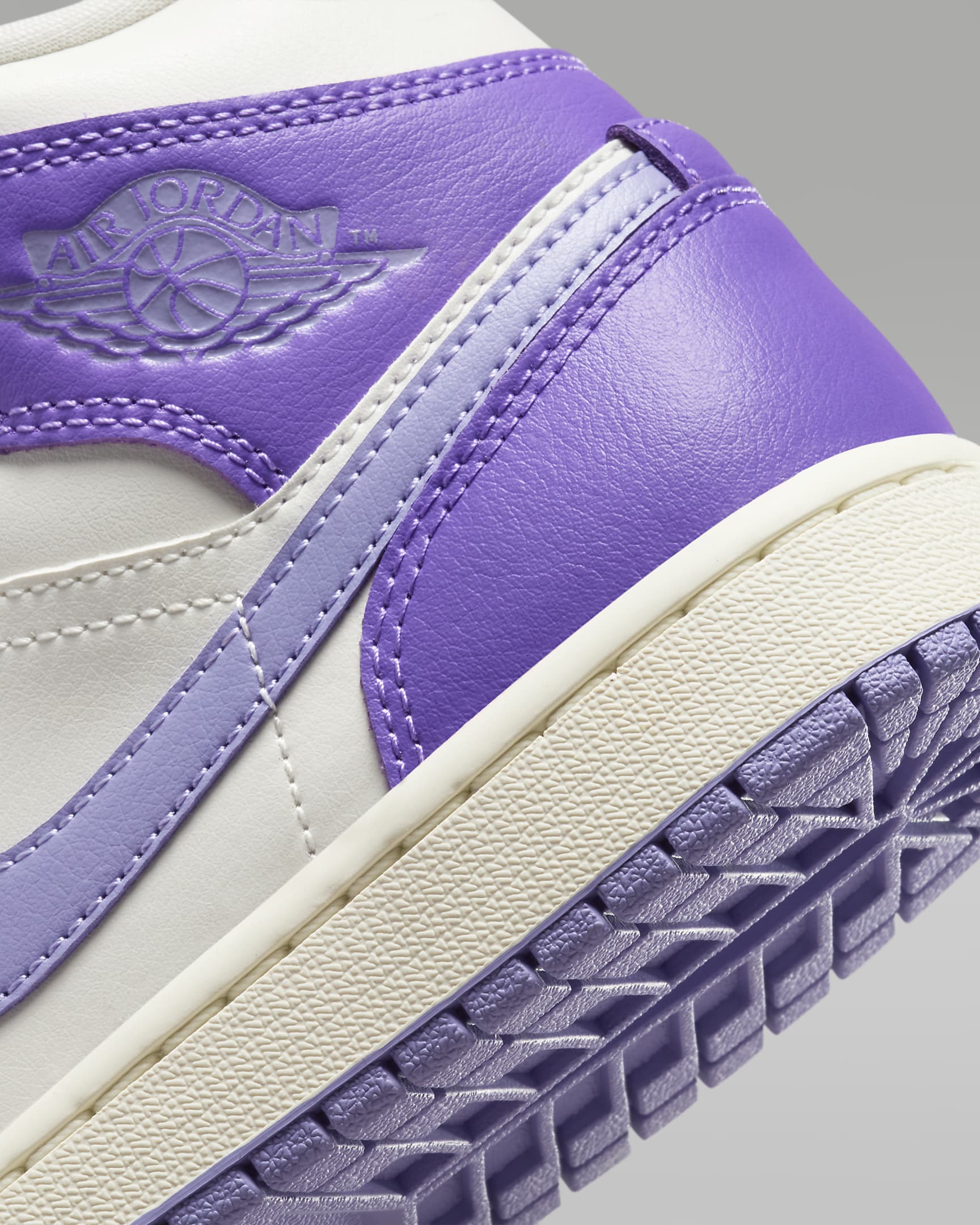 Air Jordan 1 Mid Women's Shoes - Action Grape/Sail/Sky J Light Purple