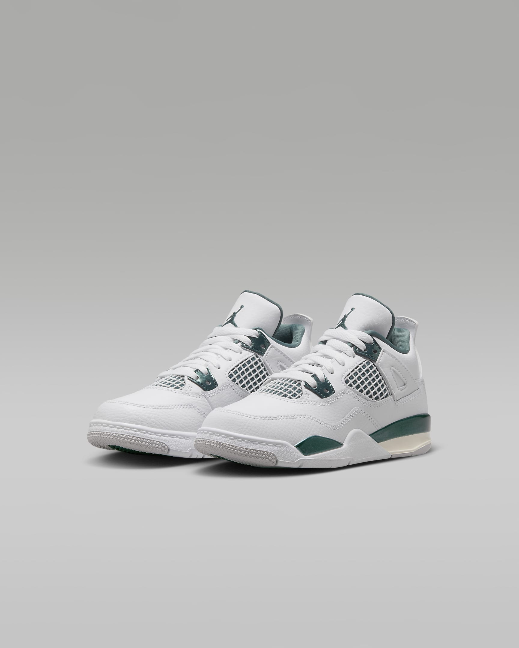 Jordan 4 Retro "Oxidized Green" Little Kids' Shoes - White/White/Neutral Grey/Oxidized Green