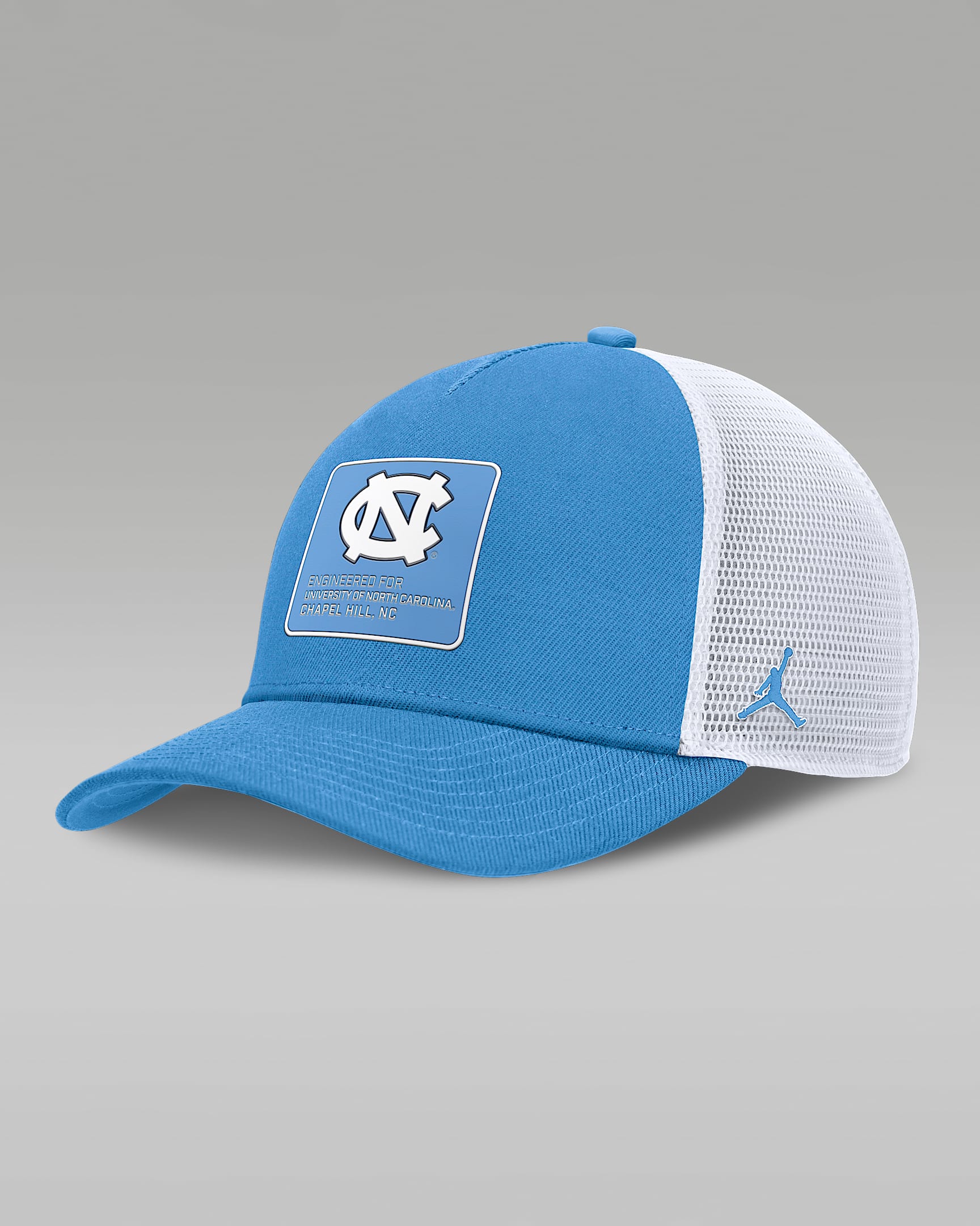North Carolina On-Field Rise Engineered Men's Jordan Brand College Trucker Adjustable Hat - Light Blue