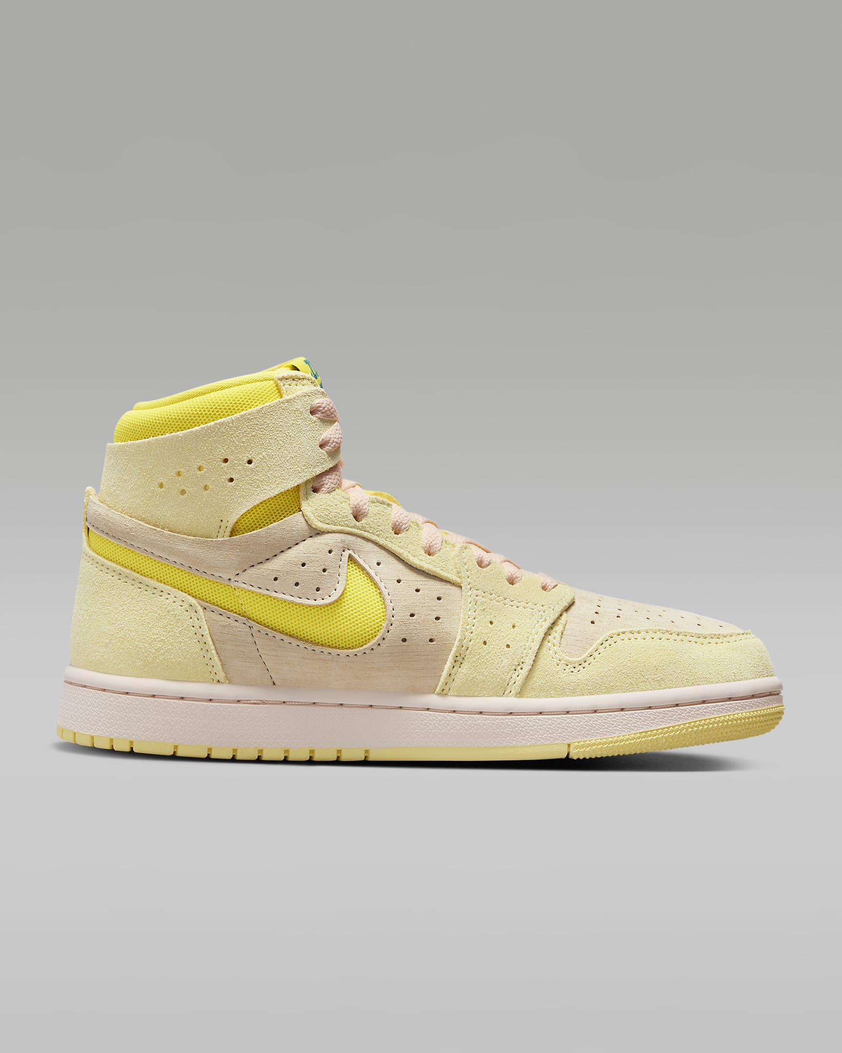 Air Jordan 1 Zoom CMFT 2 Shoes - Citron Tint/Muslin/Sky J Teal/Dynamic Yellow