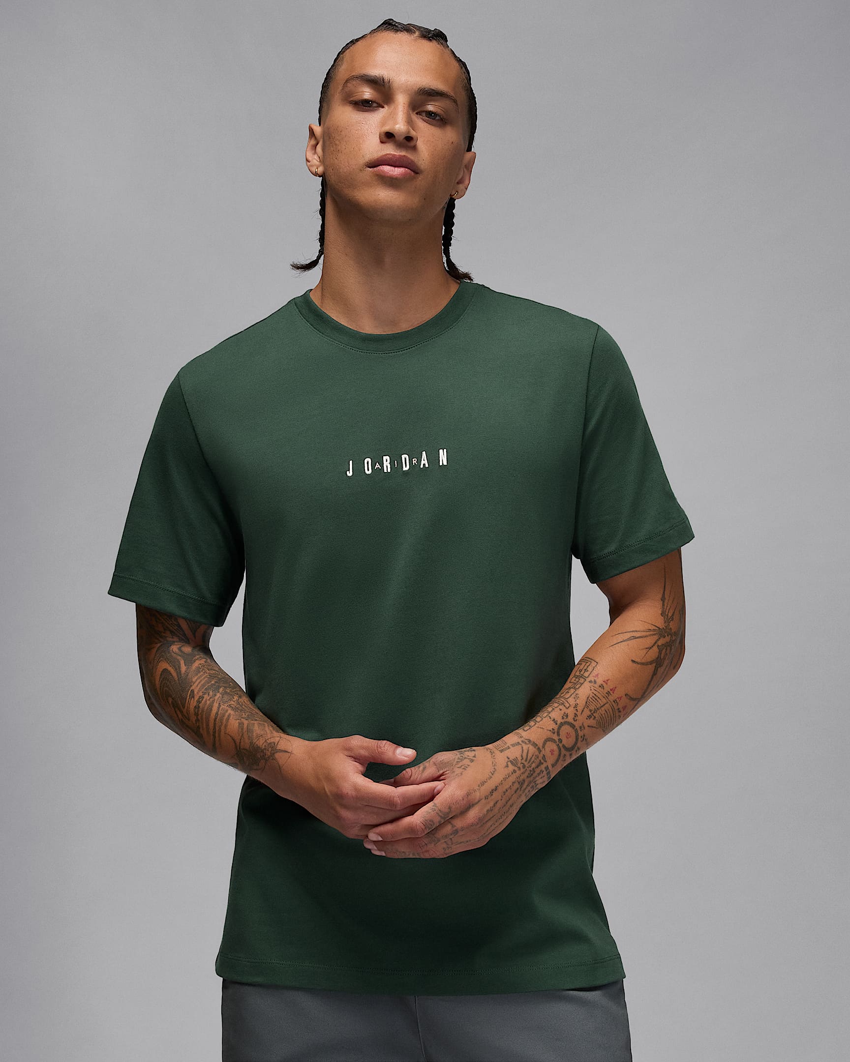 Jordan Air Men's T-Shirt - Midnight Green/Sail/Sail