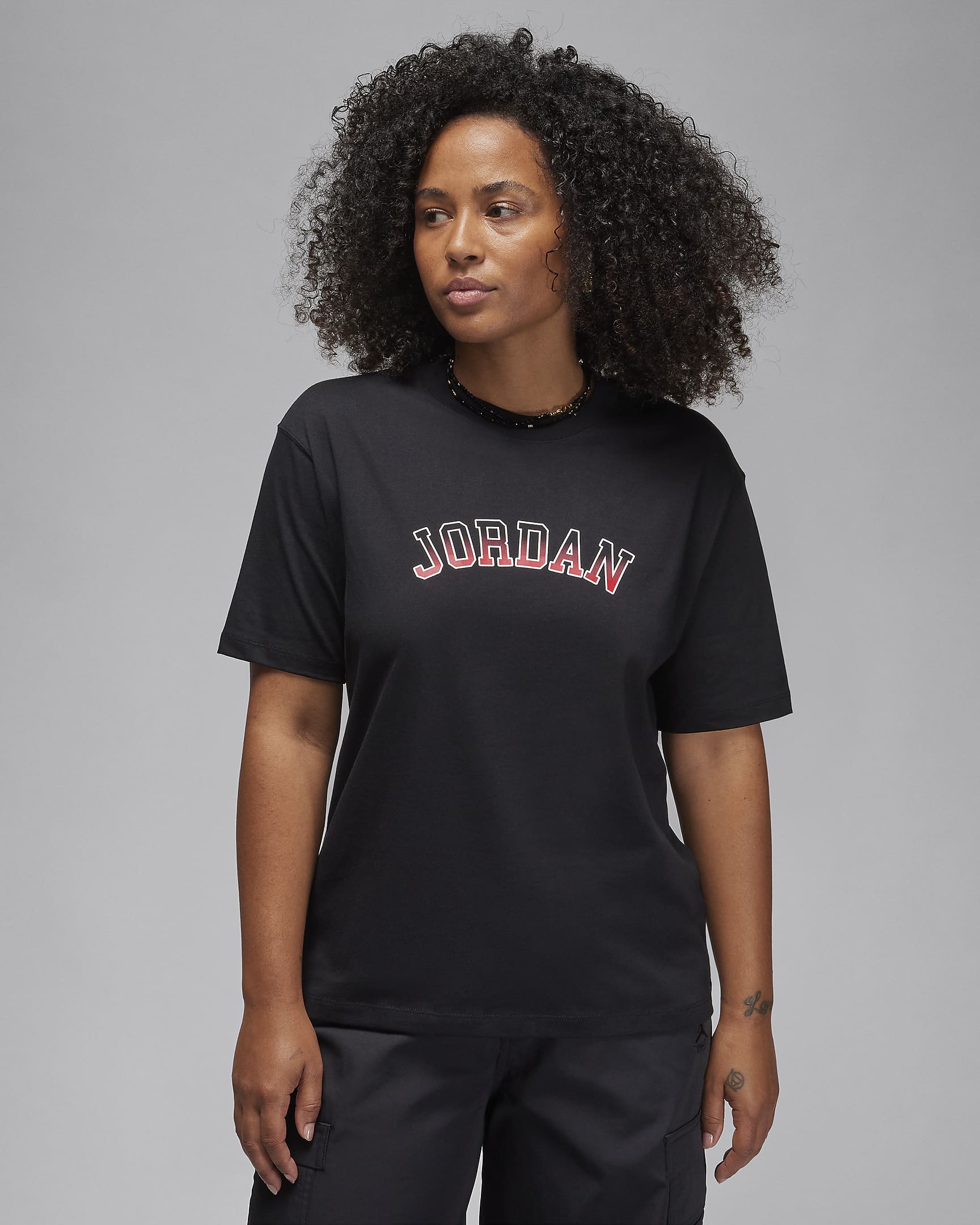 Jordan Women's Graphic T-Shirt - Black/Gym Red