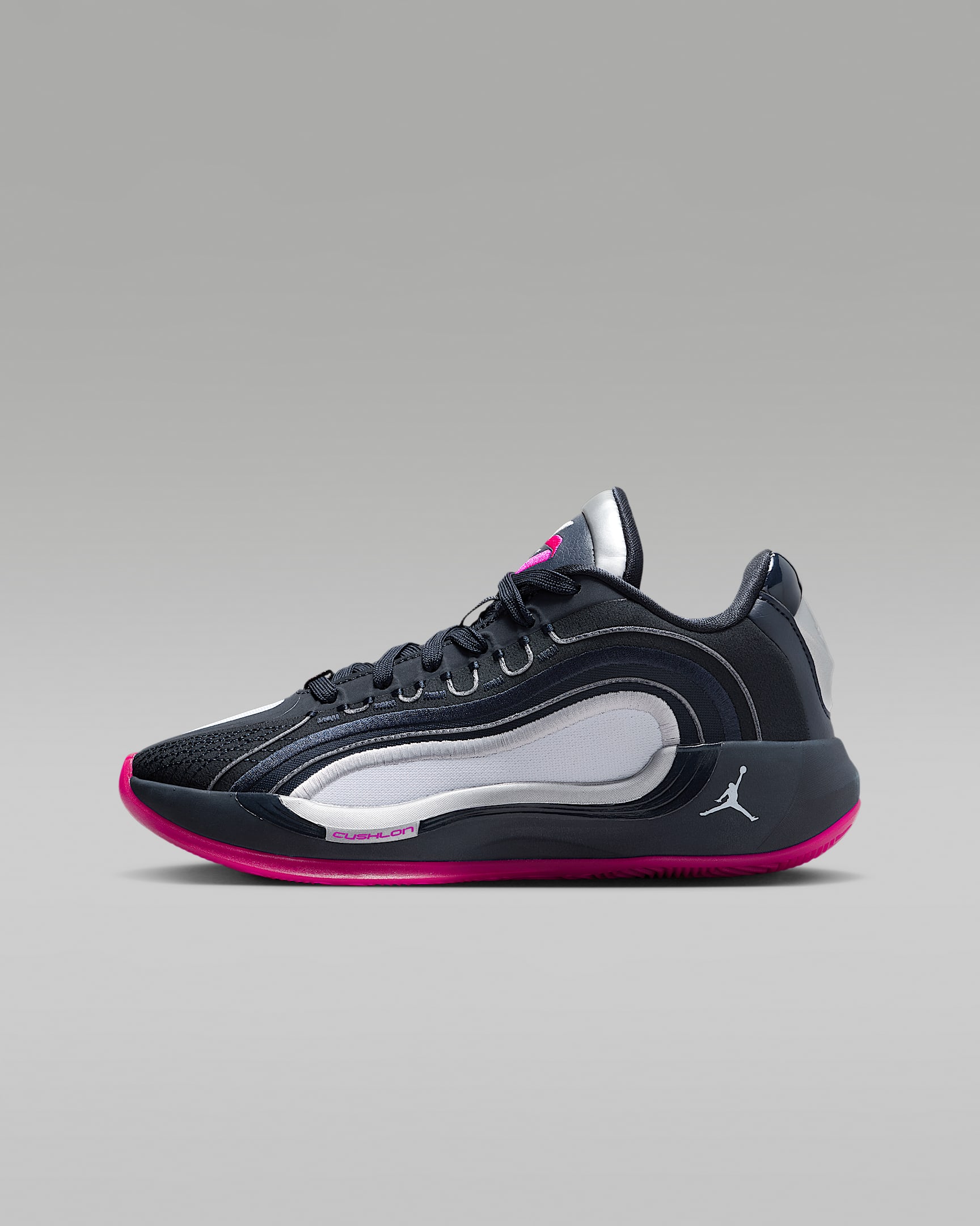 Luka 4 "Navidor" Big Kids' Basketball Shoes - Dark Obsidian/Black/Pink Prime/Metallic Silver