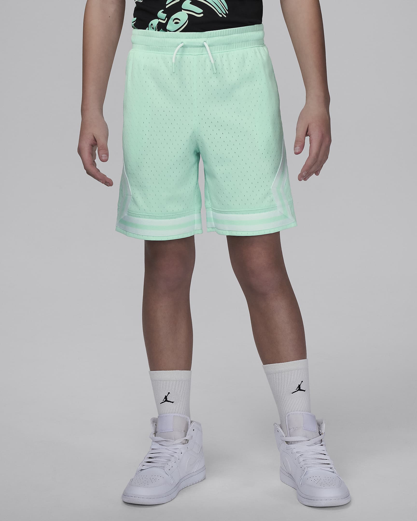 Jordan Dri-FIT Big Kids' (Boys) Mesh Shorts - Mint Foam