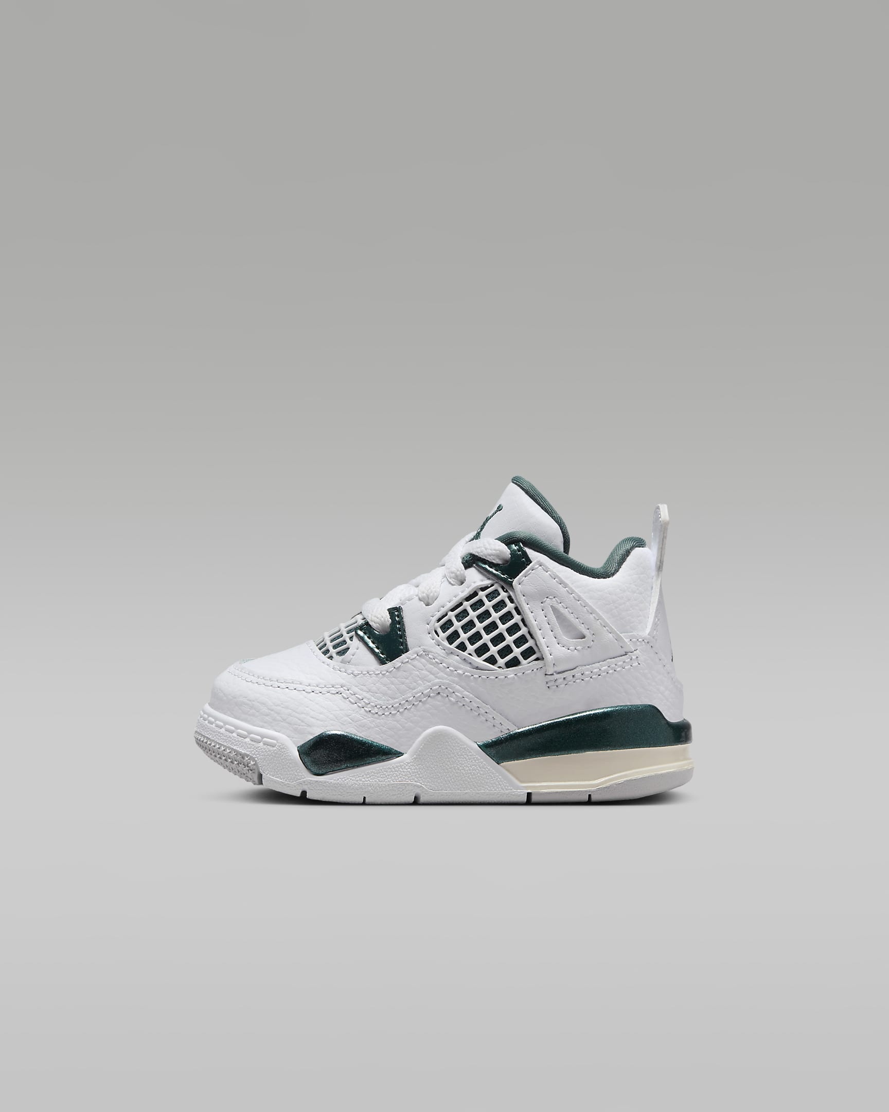 Jordan 4 Retro "Oxidized Green" Baby/Toddler Shoes - White/White/Neutral Grey/Oxidized Green