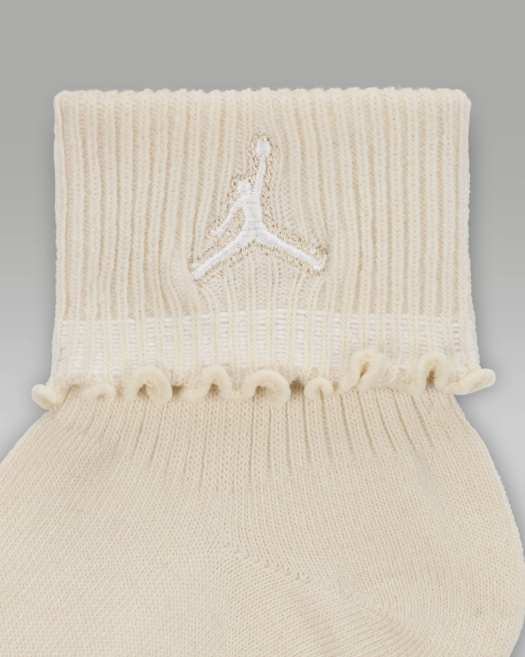 Jordan Big Kids' Foldover Ankle Socks (6 Pairs) - Legend Light Brown