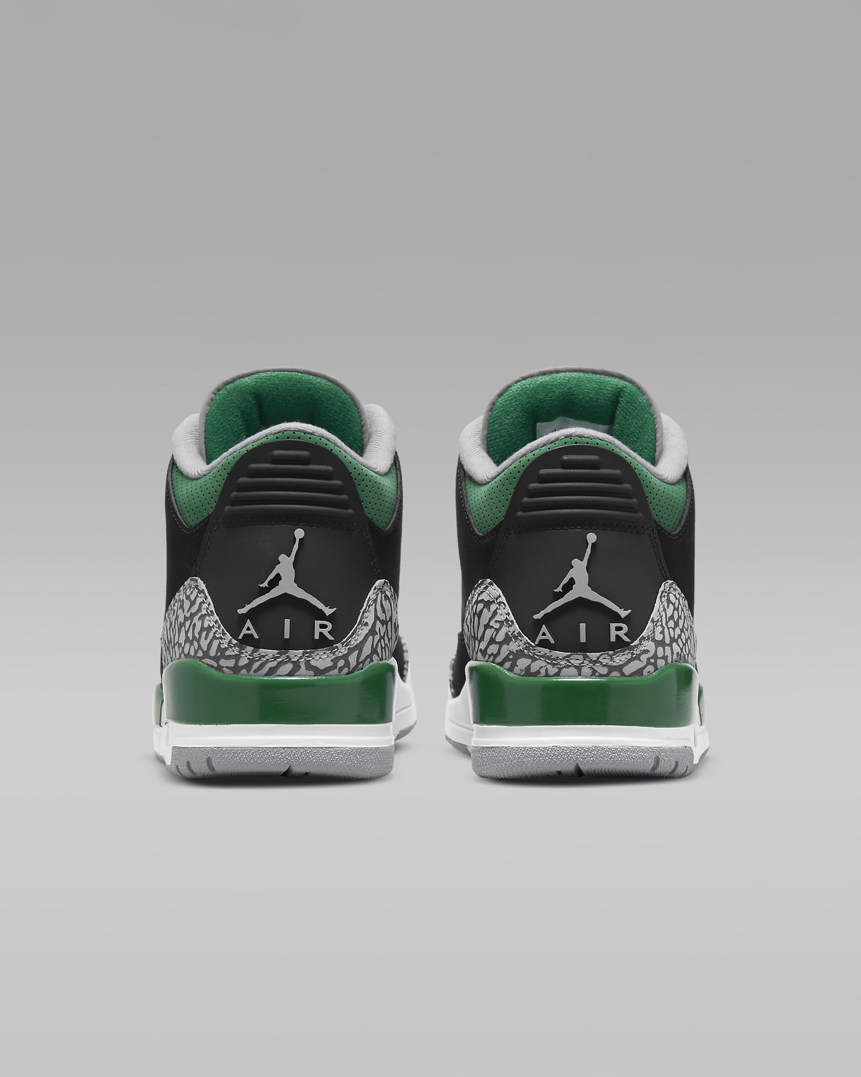 Air Jordan 3 Retro Men's Shoes - Black/Silver/White/Pine Green