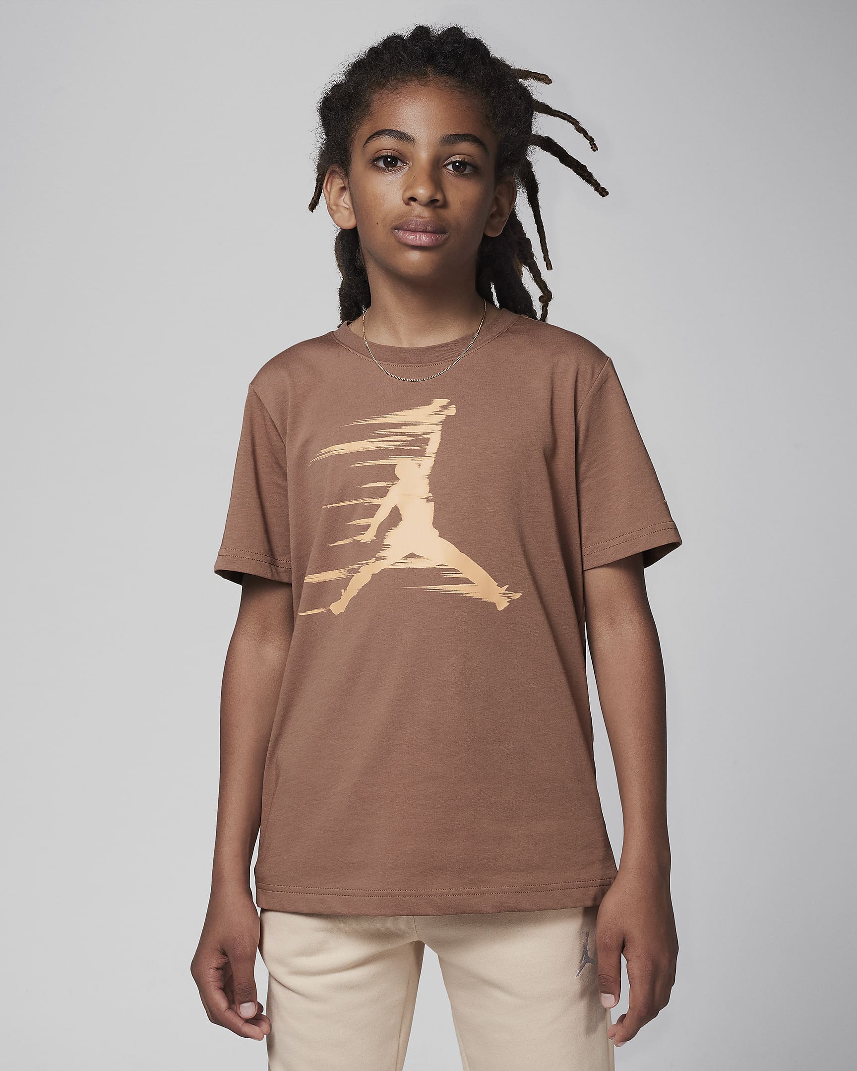 Playera Motion Jumpman para niño talla grande Jordan MVP - Marrón arqueo