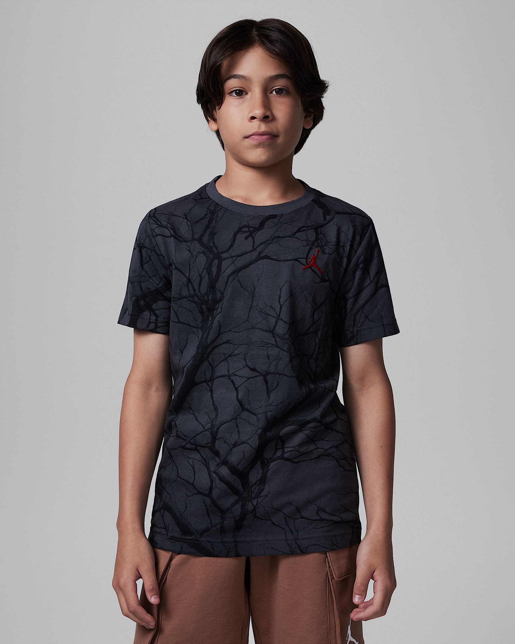 Playera con estampado de árbol genealógico para niños talla grande Jordan - Antracita