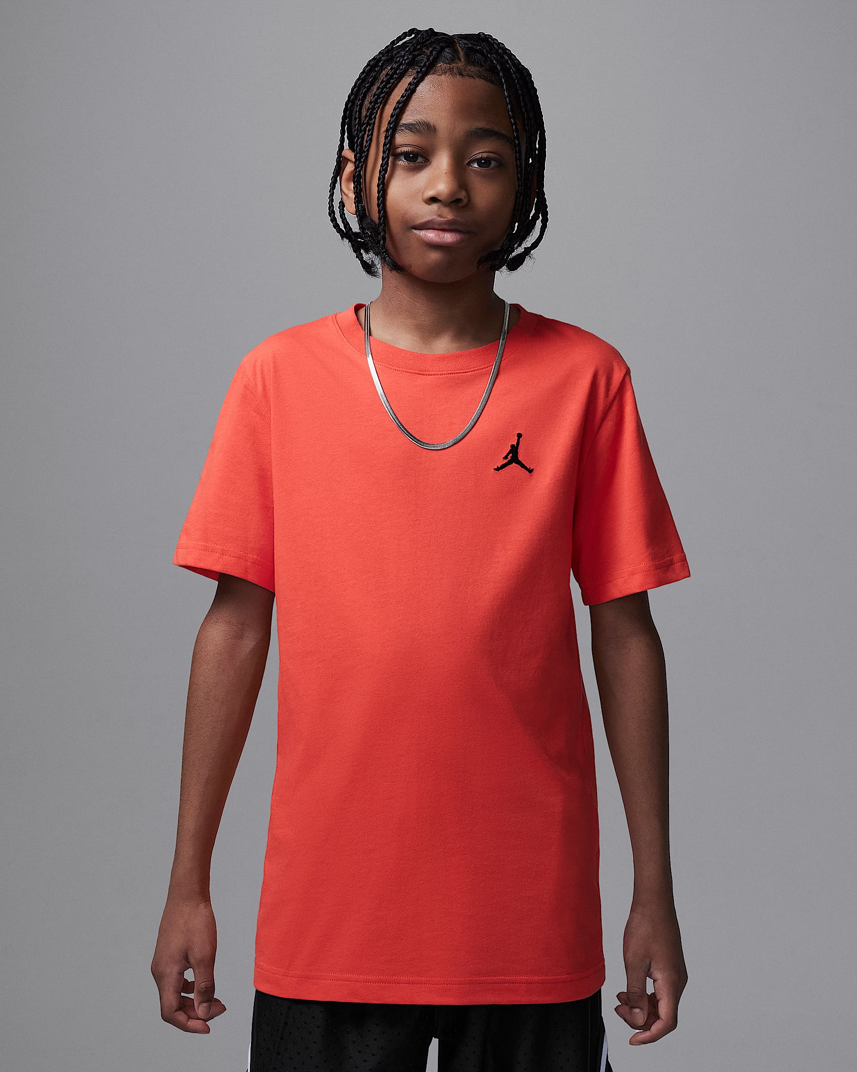 Jordan Camiseta con bordado Jumpman Air - Niño/a - Carmesí brillante