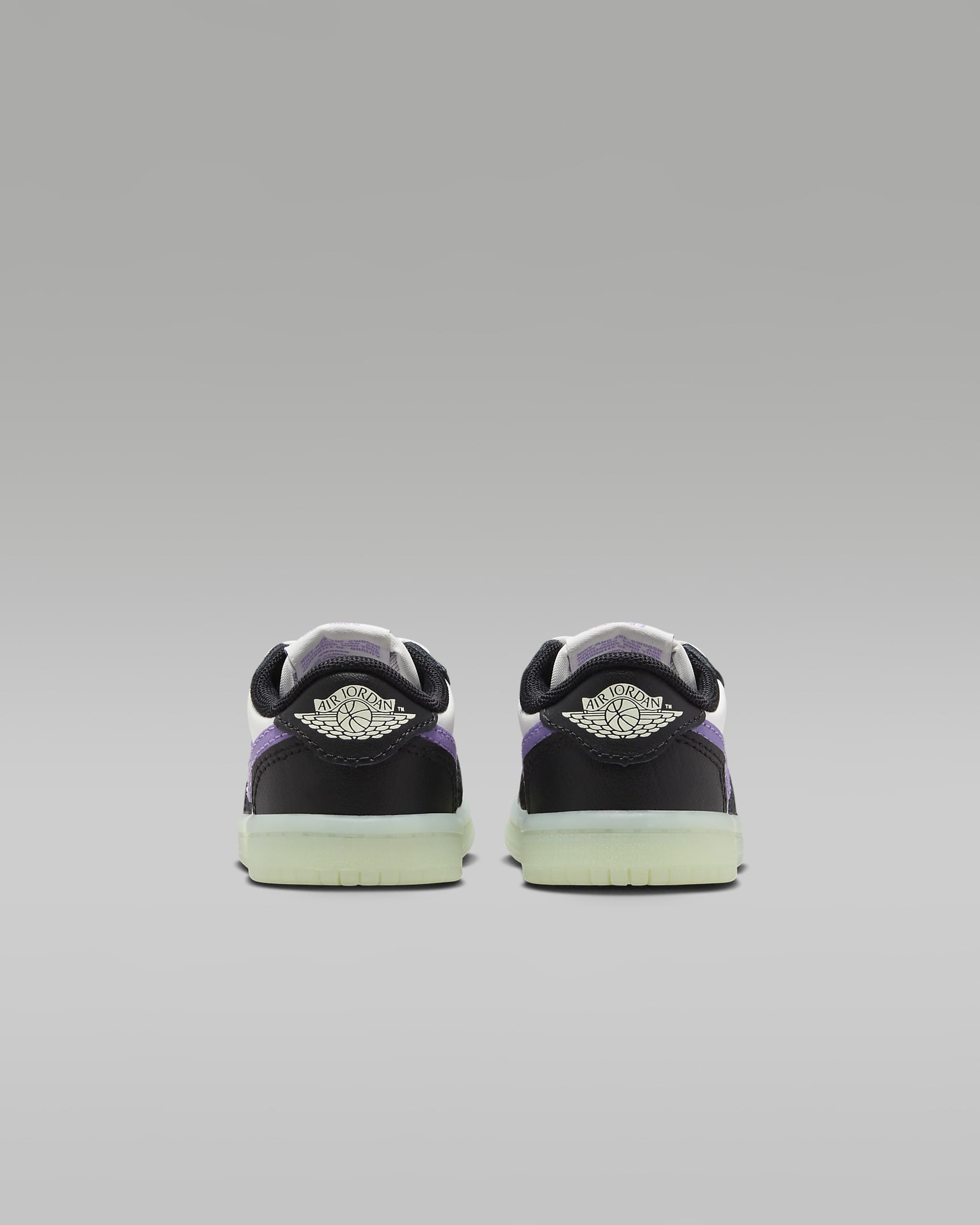 Jordan 1 Retro Low Baby/Toddler Shoes - Black/Volt Tint/Summit White/Black Raspberry