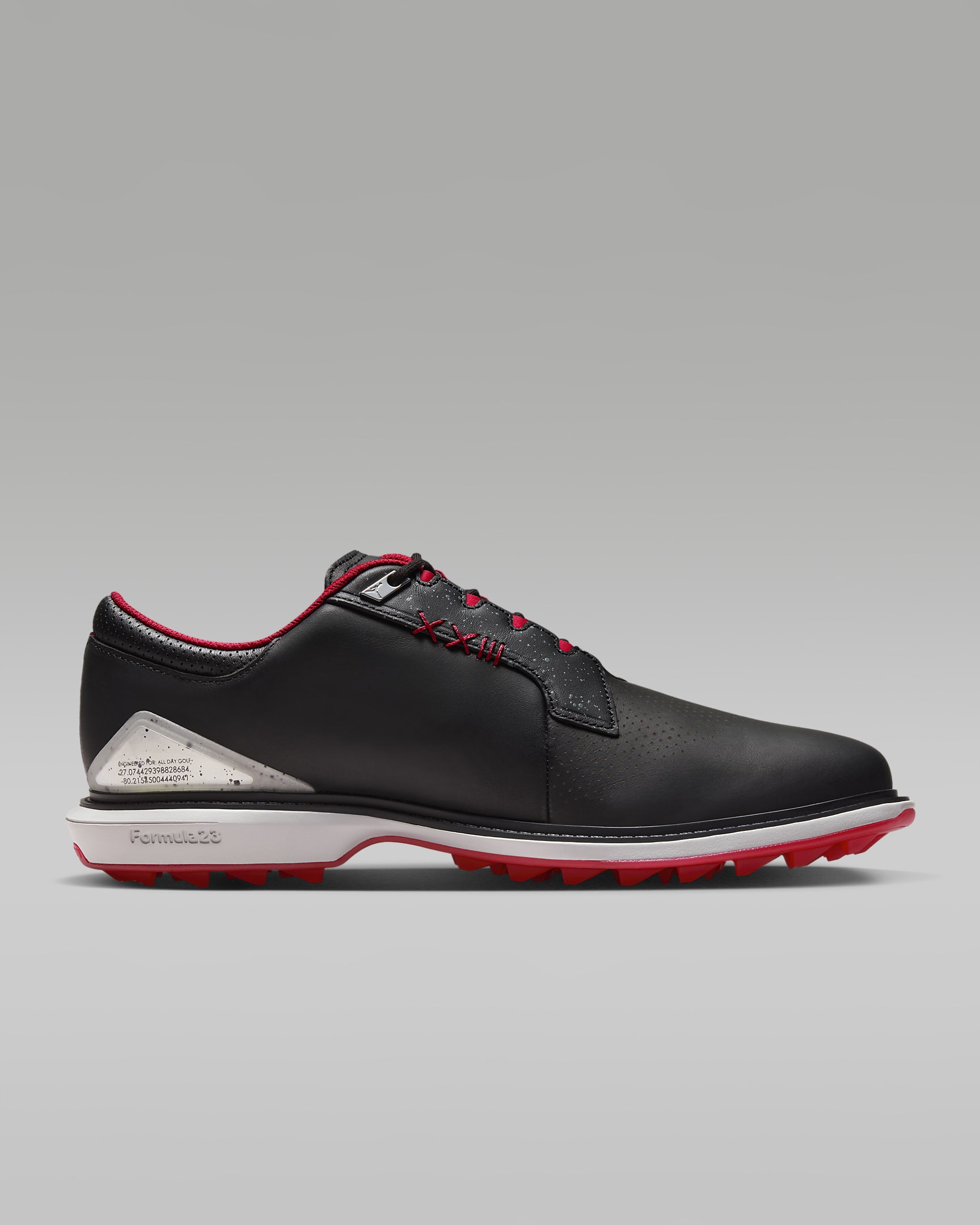 Scarpa da golf Jordan ADG 5 - Nero/Argento metallizzato/Blue Tint/Fire Red