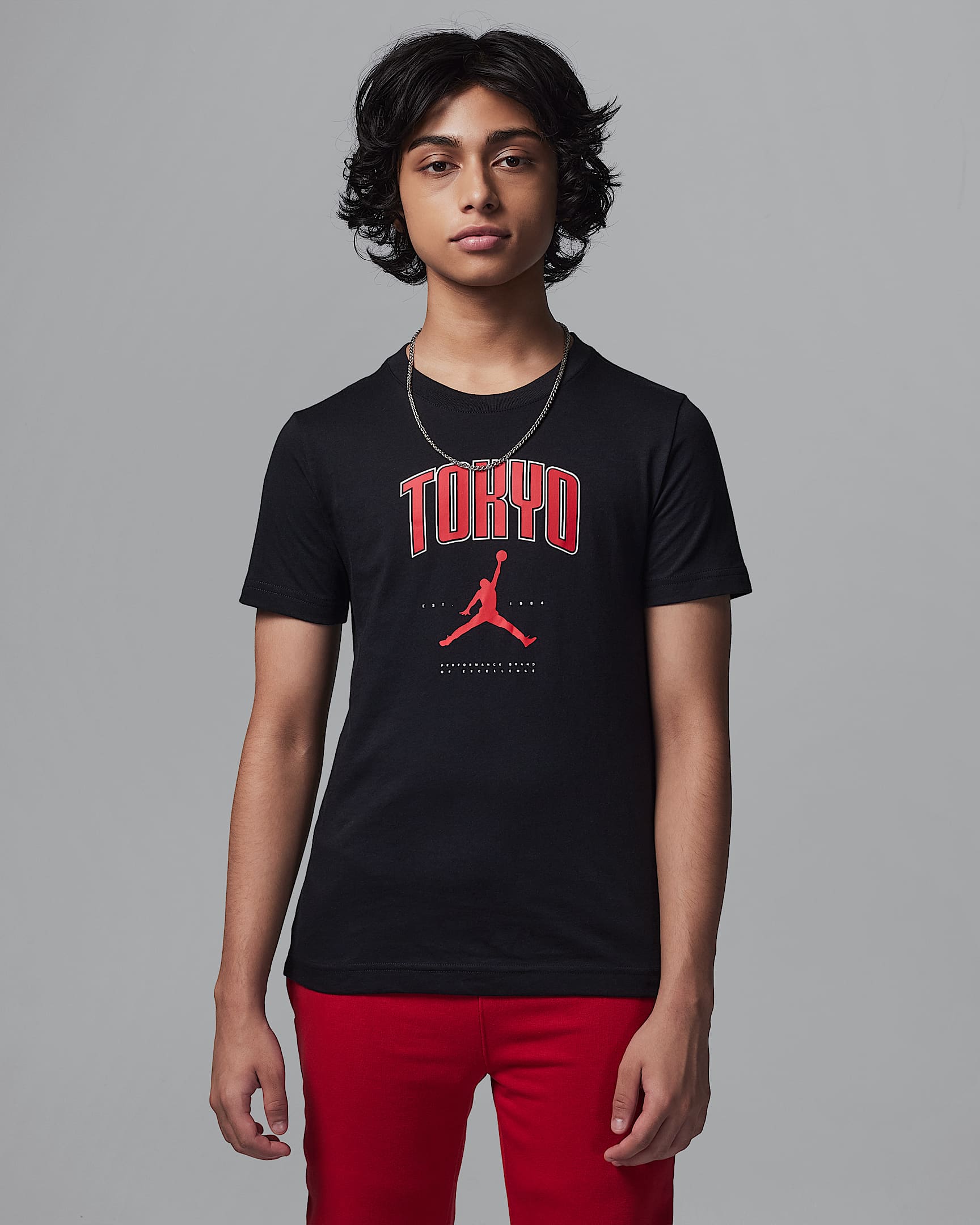 ジョーダン ジュニア 東京 シティ Tシャツ - ブラック