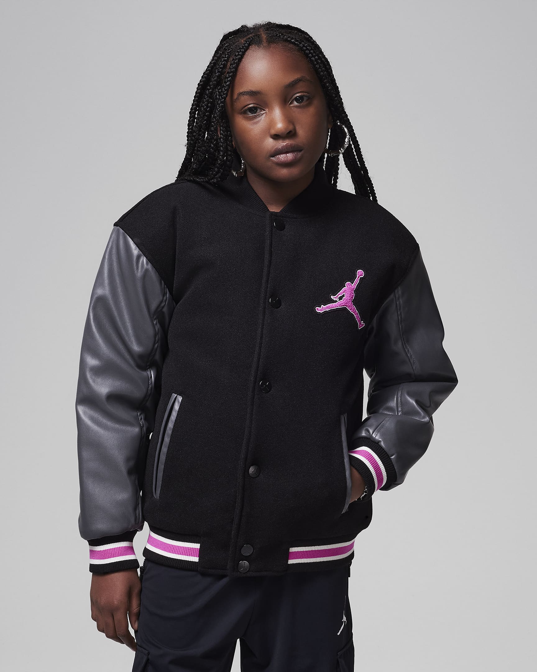 Jordan Big Kids' Varsity Jacket - Fire Pink