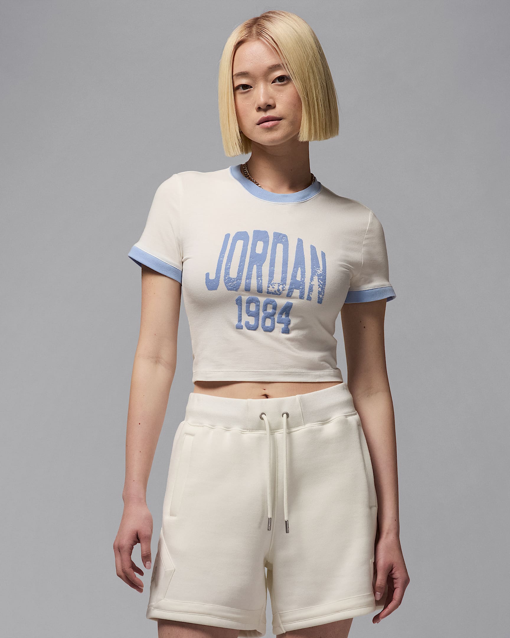 Jordan Women's Cropped Graphic T-Shirt - Sail