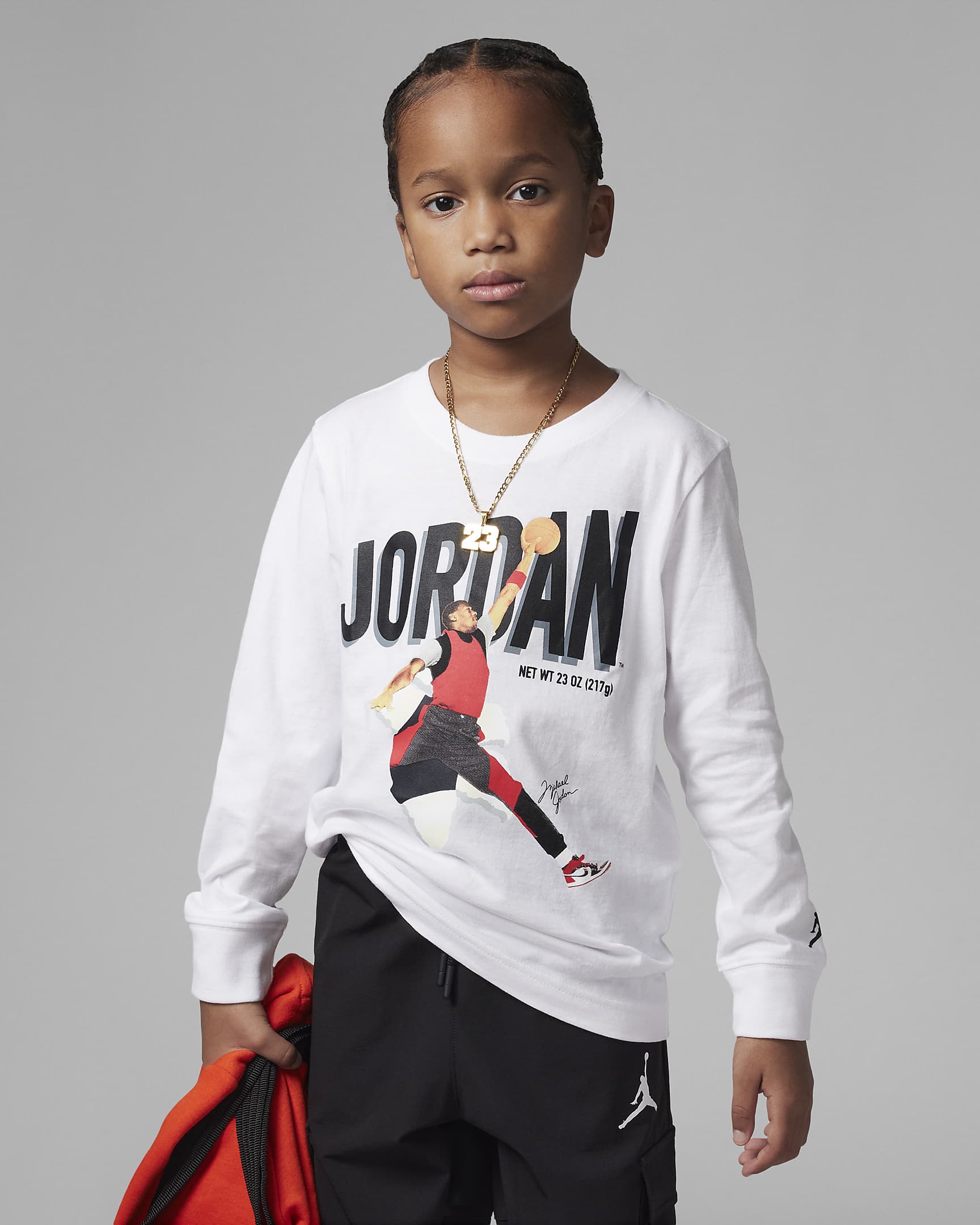 Jordan MVP Breakout Long Sleeve Tee Little Kids' T-Shirt - White
