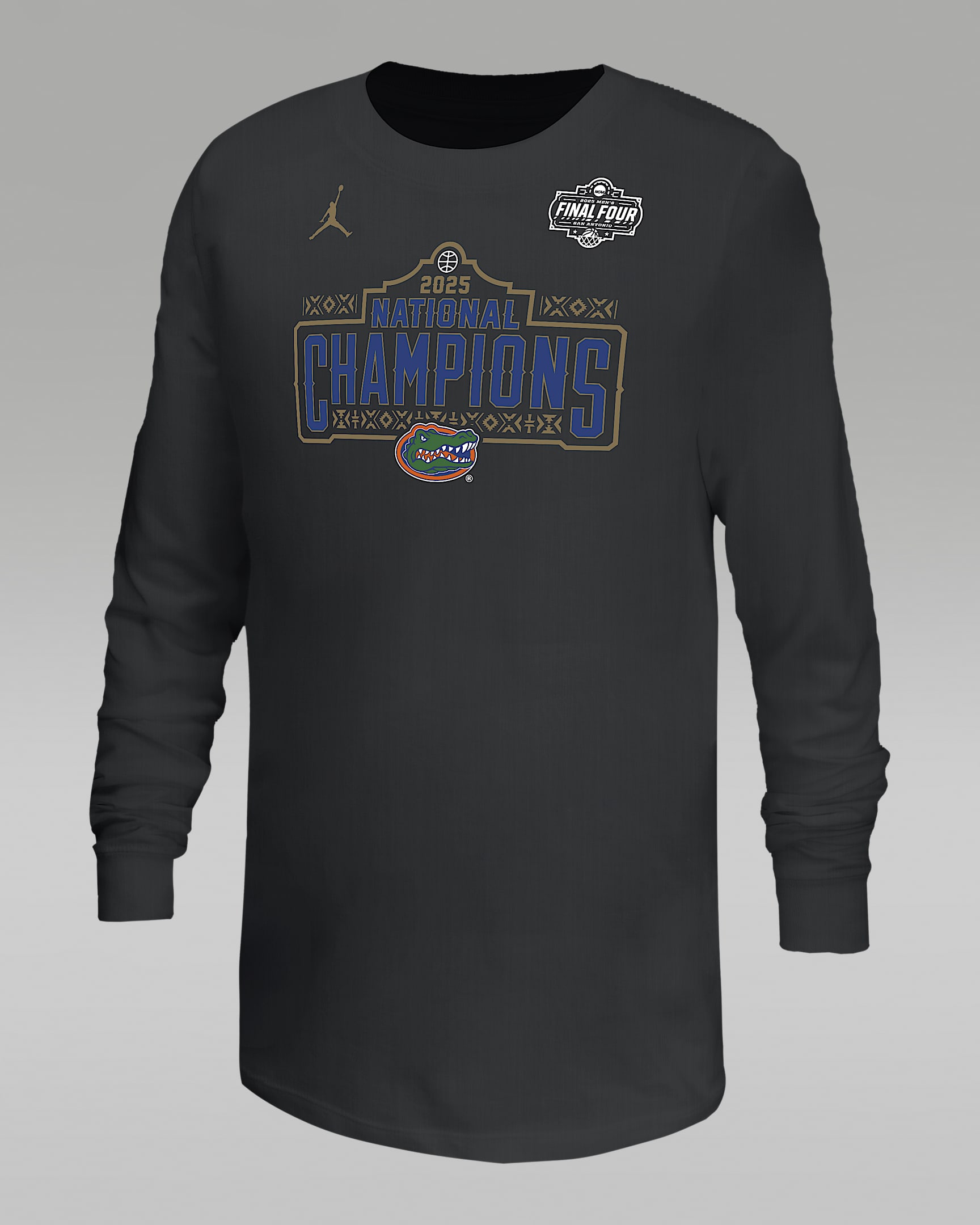 Playera de manga larga universitaria del campeonato nacional Jordan para niños talla grande Florida (Men's Team) - Negro