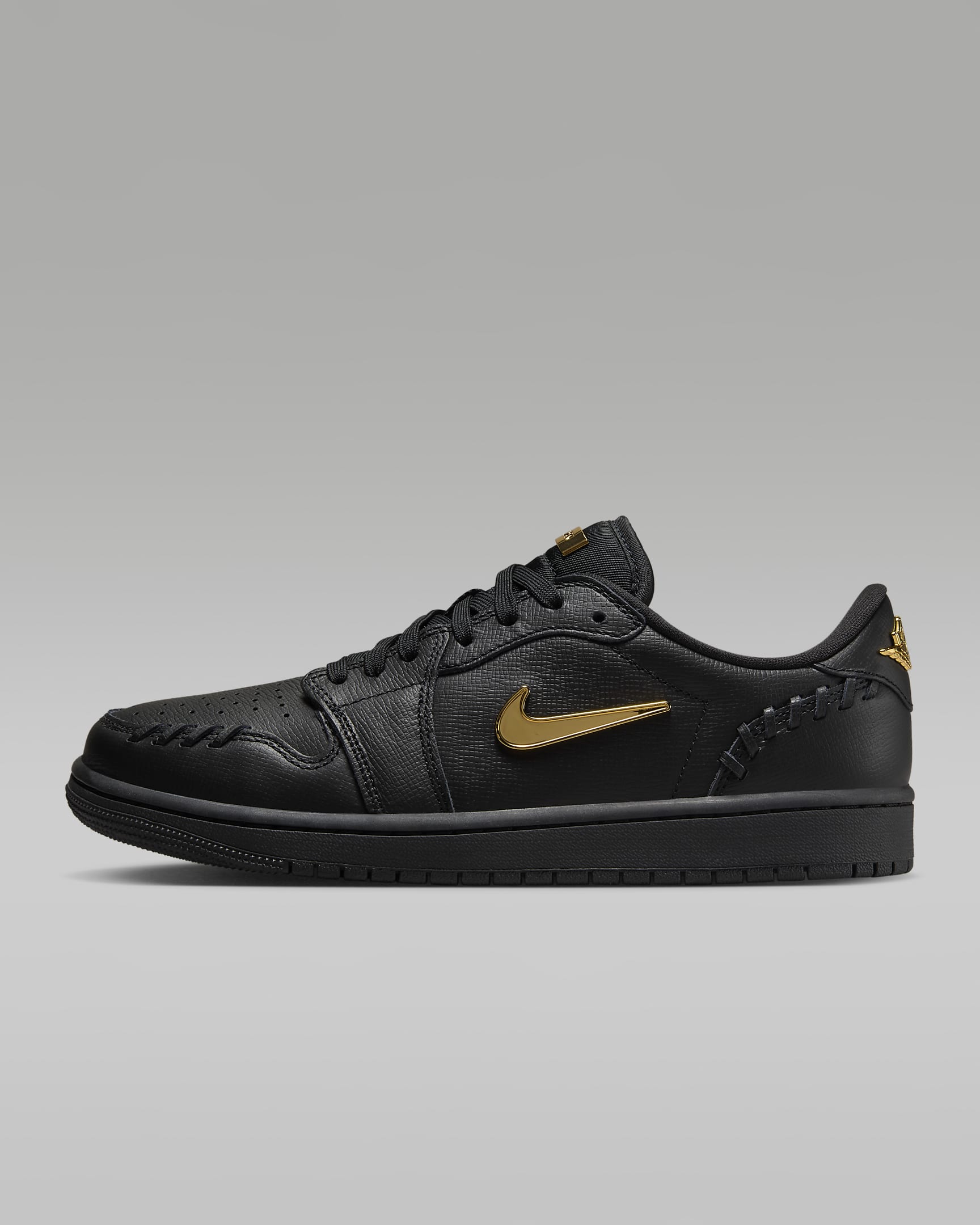 Air Jordan 1 Low Method of Make Women's Shoes - Black/Metallic Gold