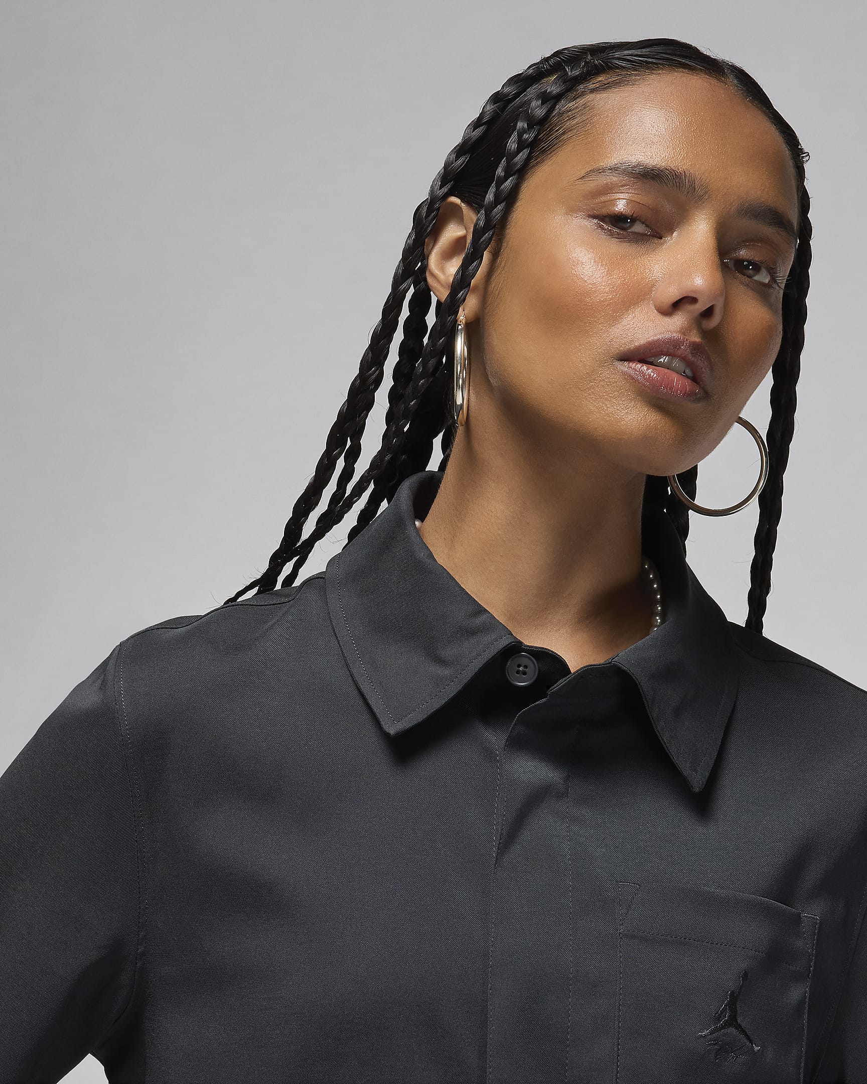 Crop top tissé Jordan pour femme - Off Noir