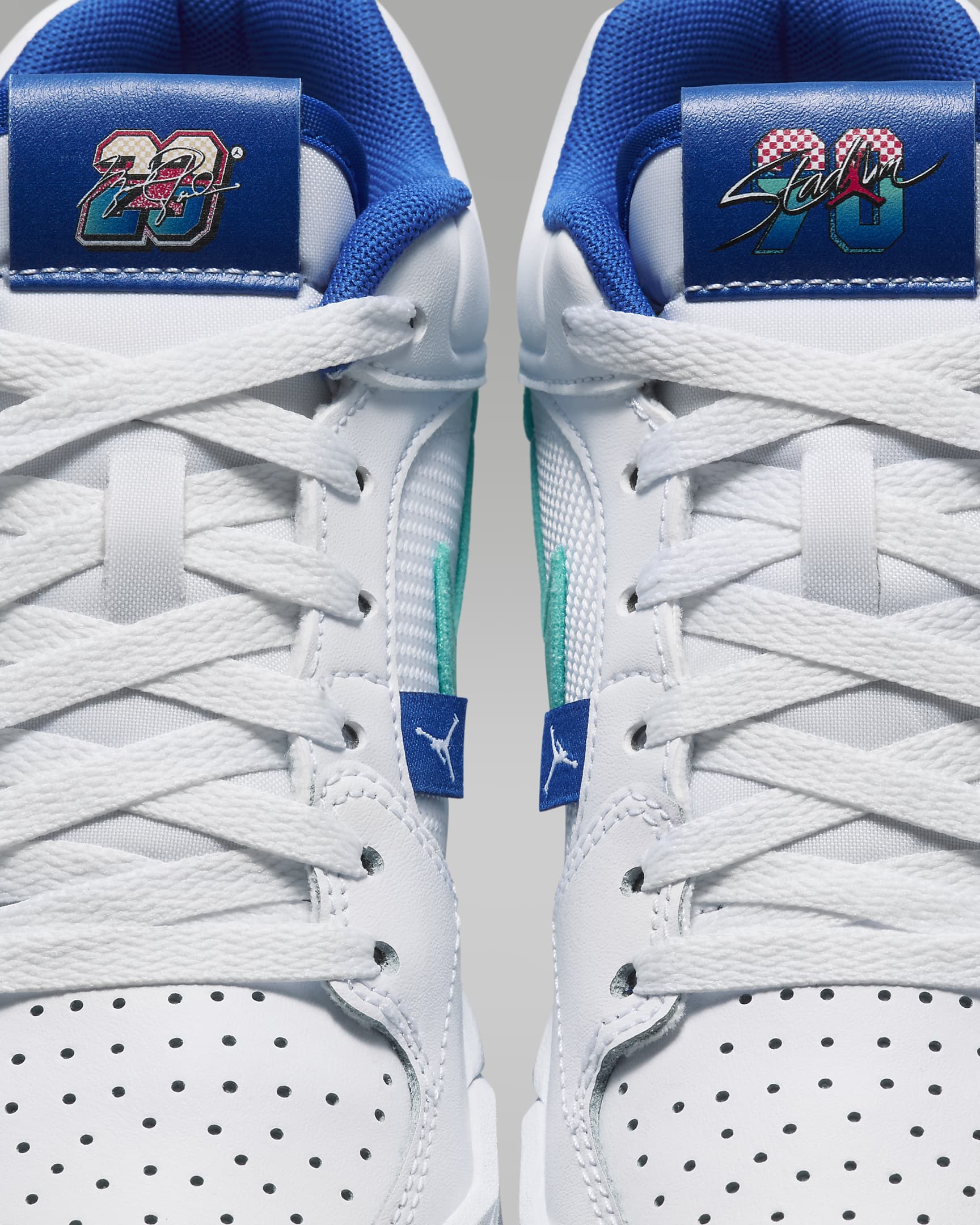 Jordan Stadium 90 SE Older Kids' Shoes - White/Hyper Jade/Tangerine Tint/Hyper Royal