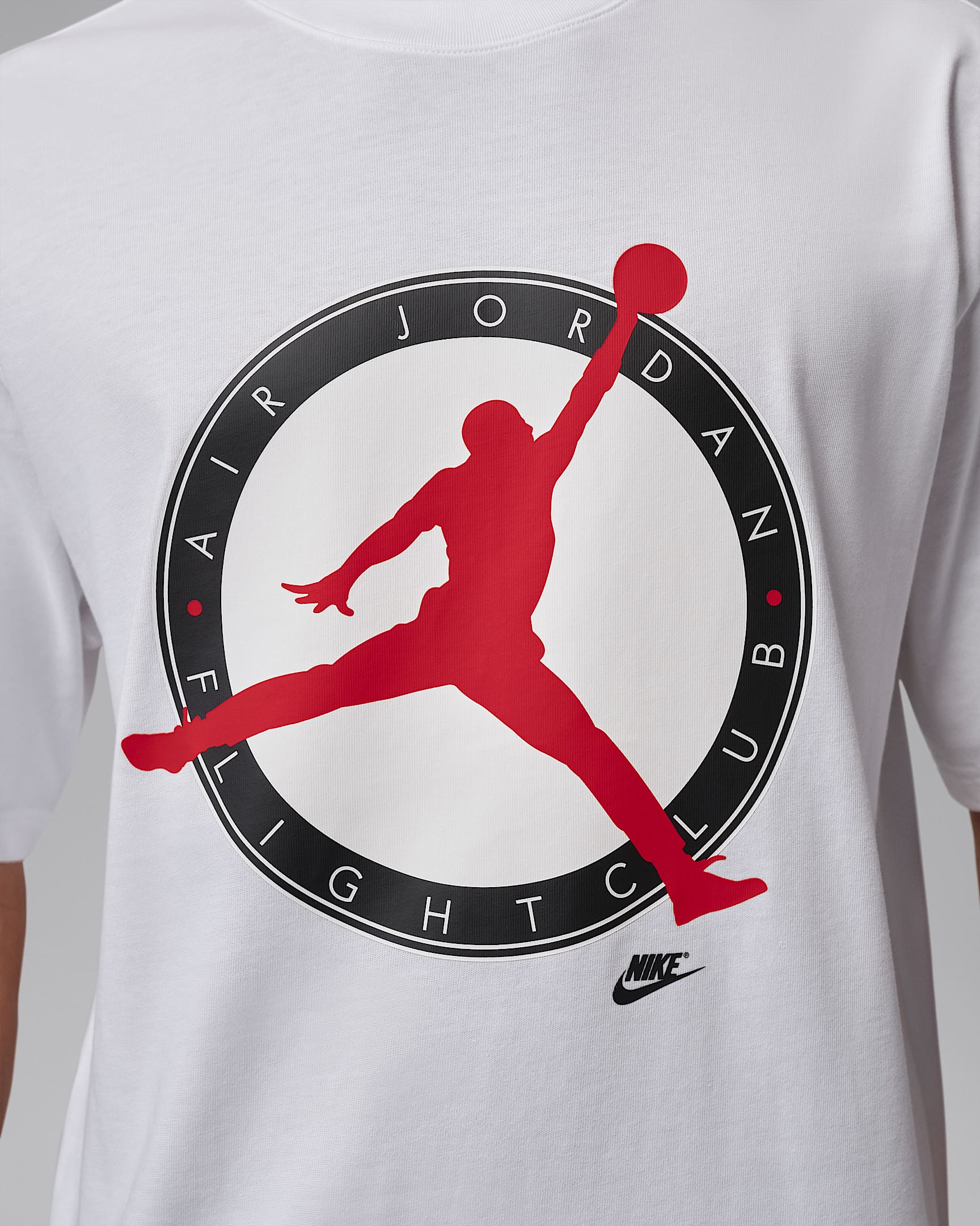 Jordan Flight Club Men's T-Shirt - White/University Red