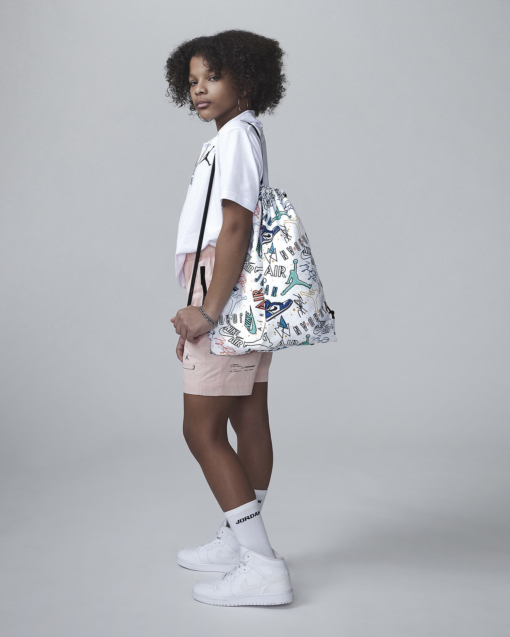 Jordan Gym Sack (8.25L) - White/Multi-Color