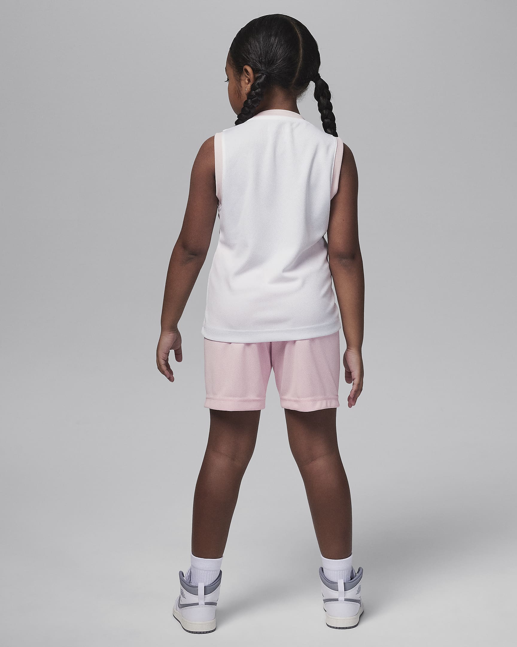 Conjunto de jersey de dos piezas para niños talla pequeña Jordan 23 Jersey - Espuma rosa