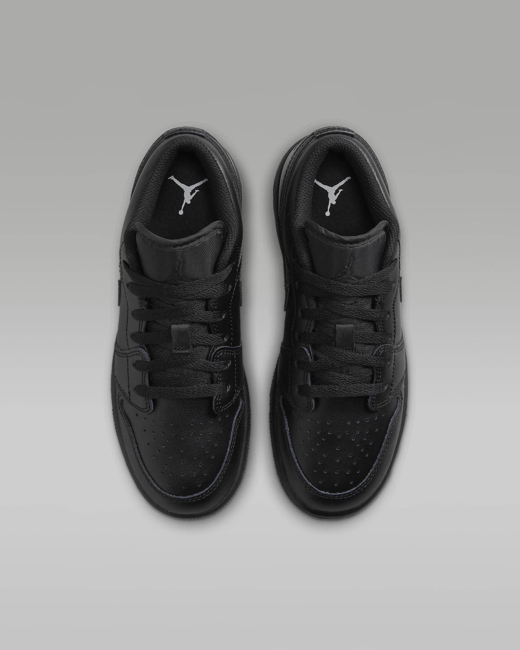 Air Jordan 1 Low-sko til større børn - sort/sort/sort