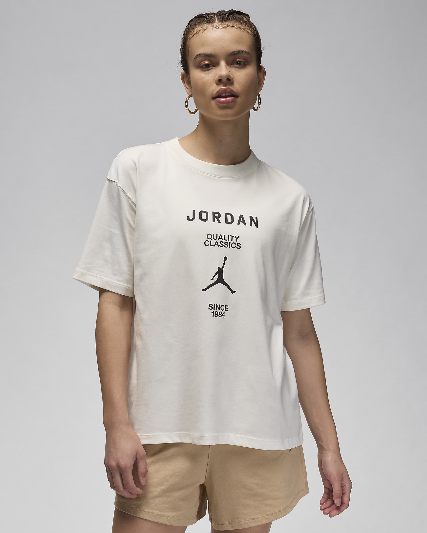 Jordan Women's Girlfriend T-Shirt - Sail/Black