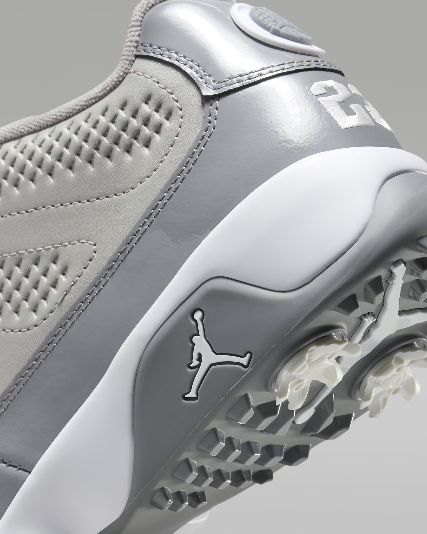 Air Jordan 9 G Golf Shoes - Medium Grey/Cool Grey/White